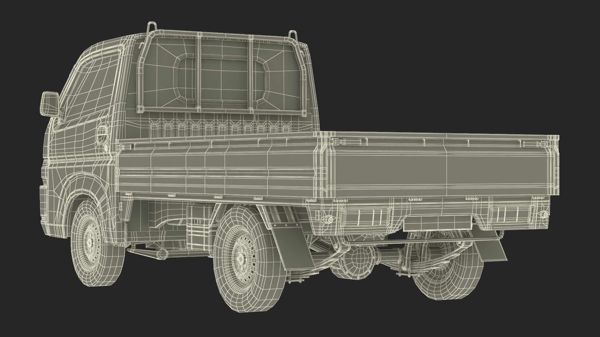 Flatbed Truck for Transportation 3D