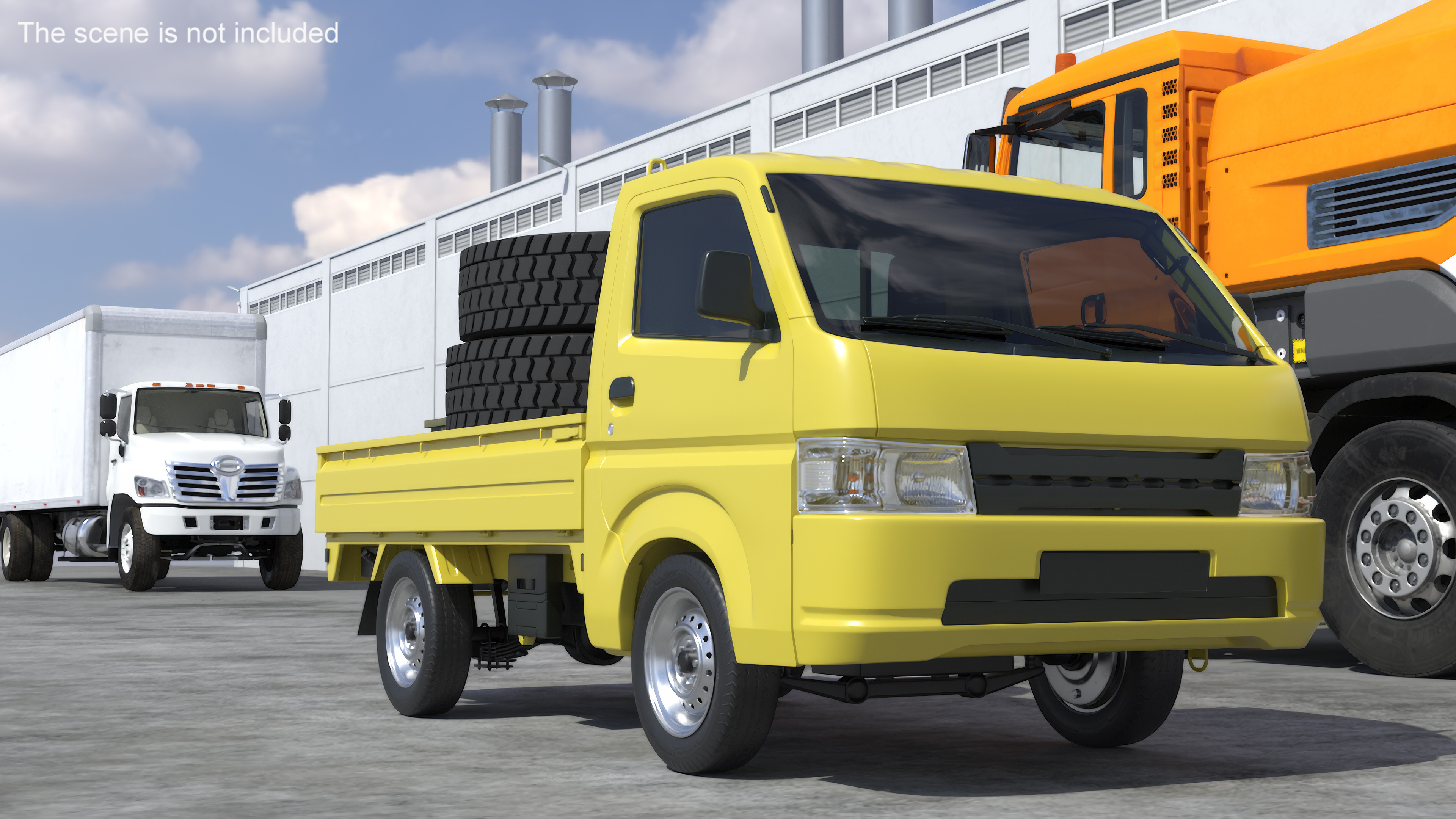 Flatbed Truck for Transportation 3D