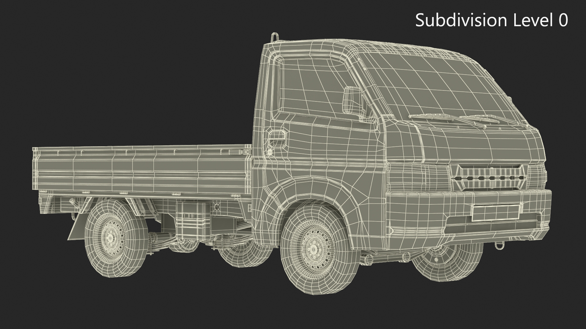 Flatbed Truck for Transportation 3D