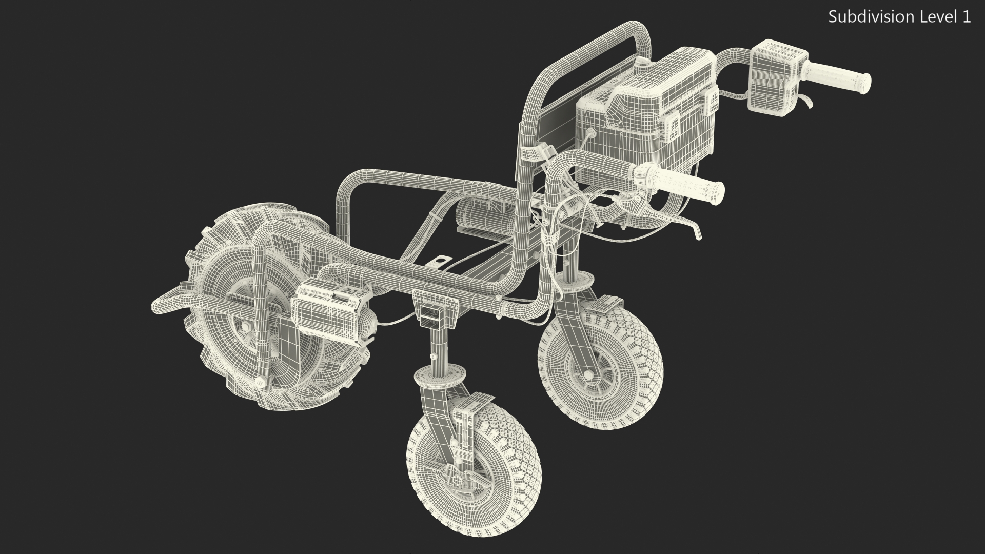 3D Motorized Electric Wheelbarrow Frame