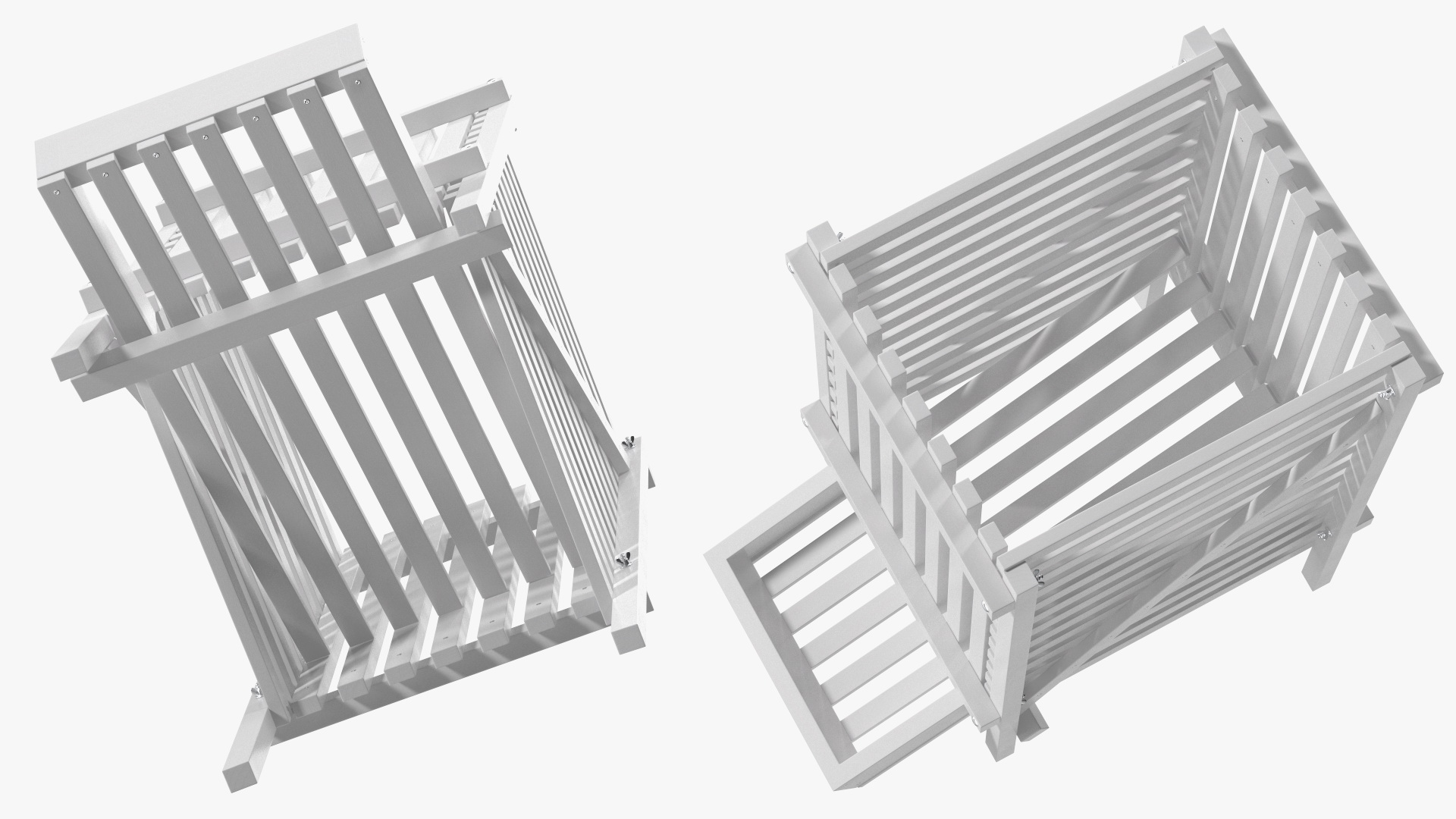 Wooden Vegetable Rack White 3D