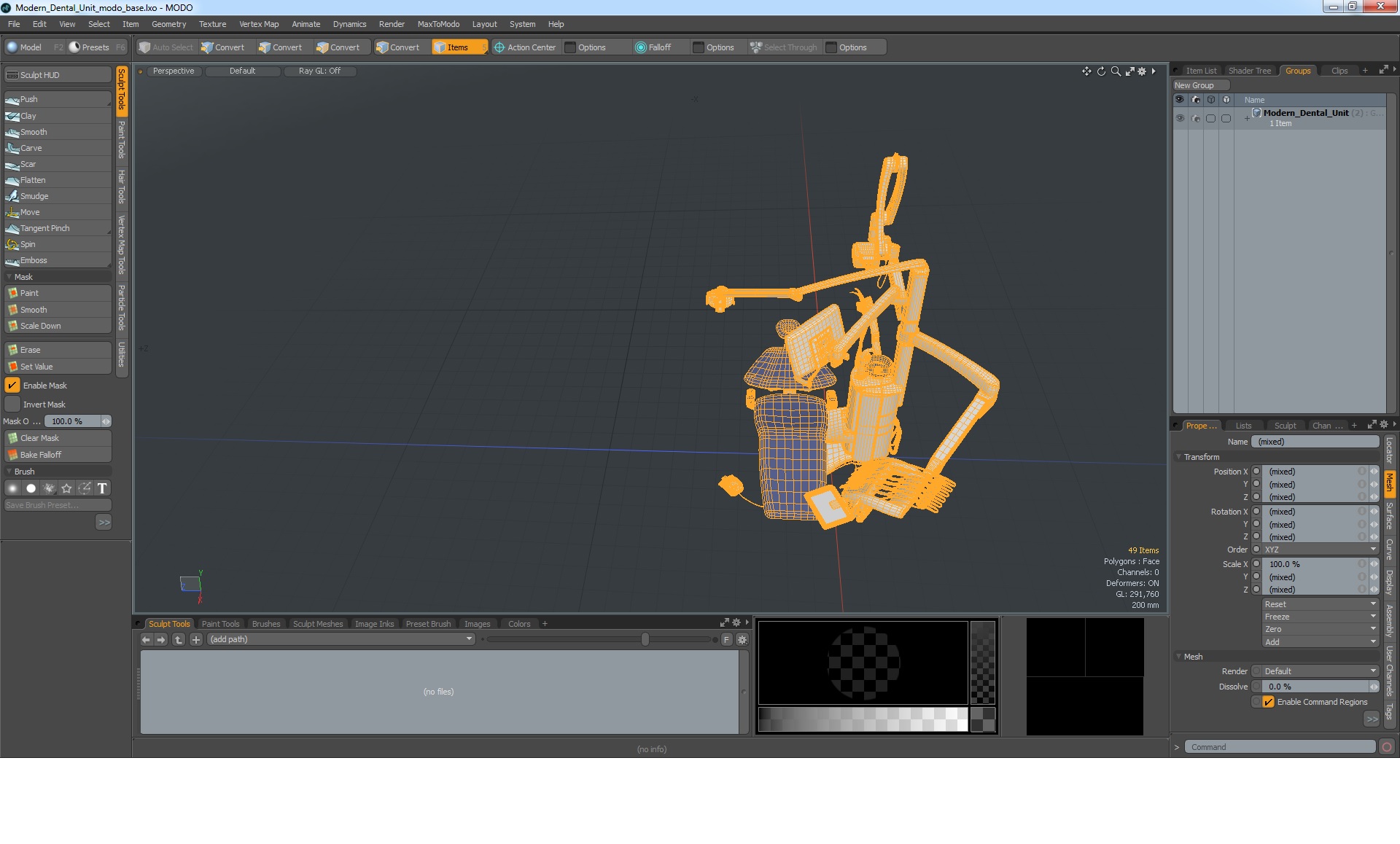 3D Modern Dental Unit model