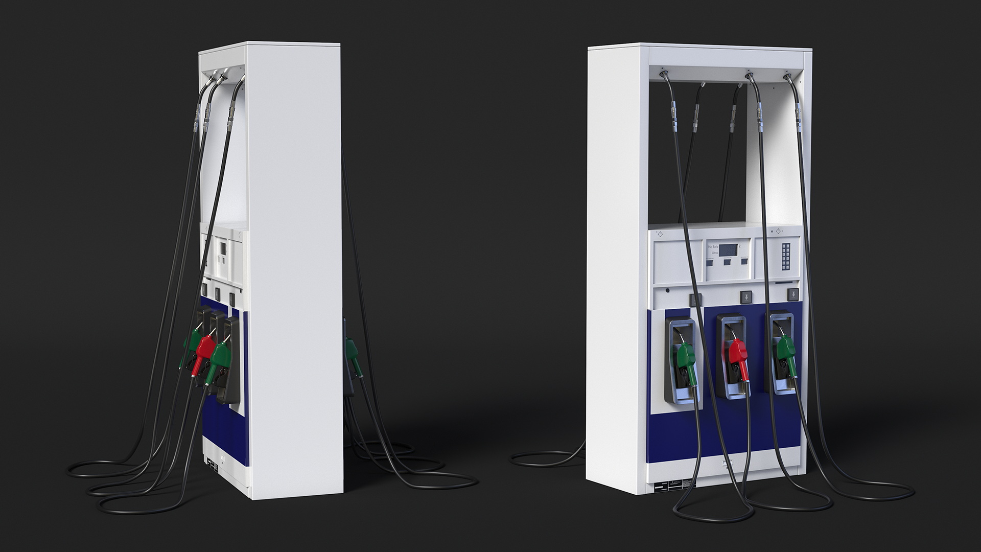 3D Gas Pump Blue model