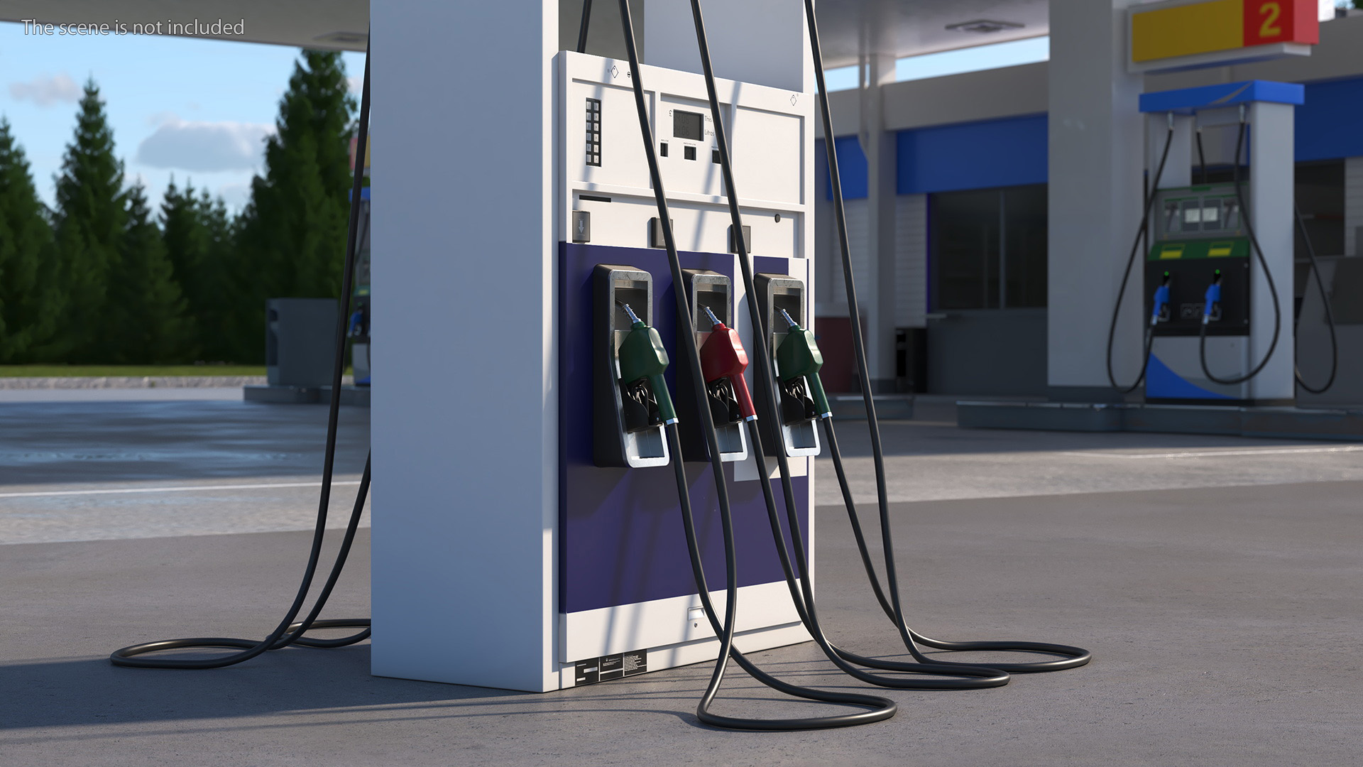 3D Gas Pump Blue model