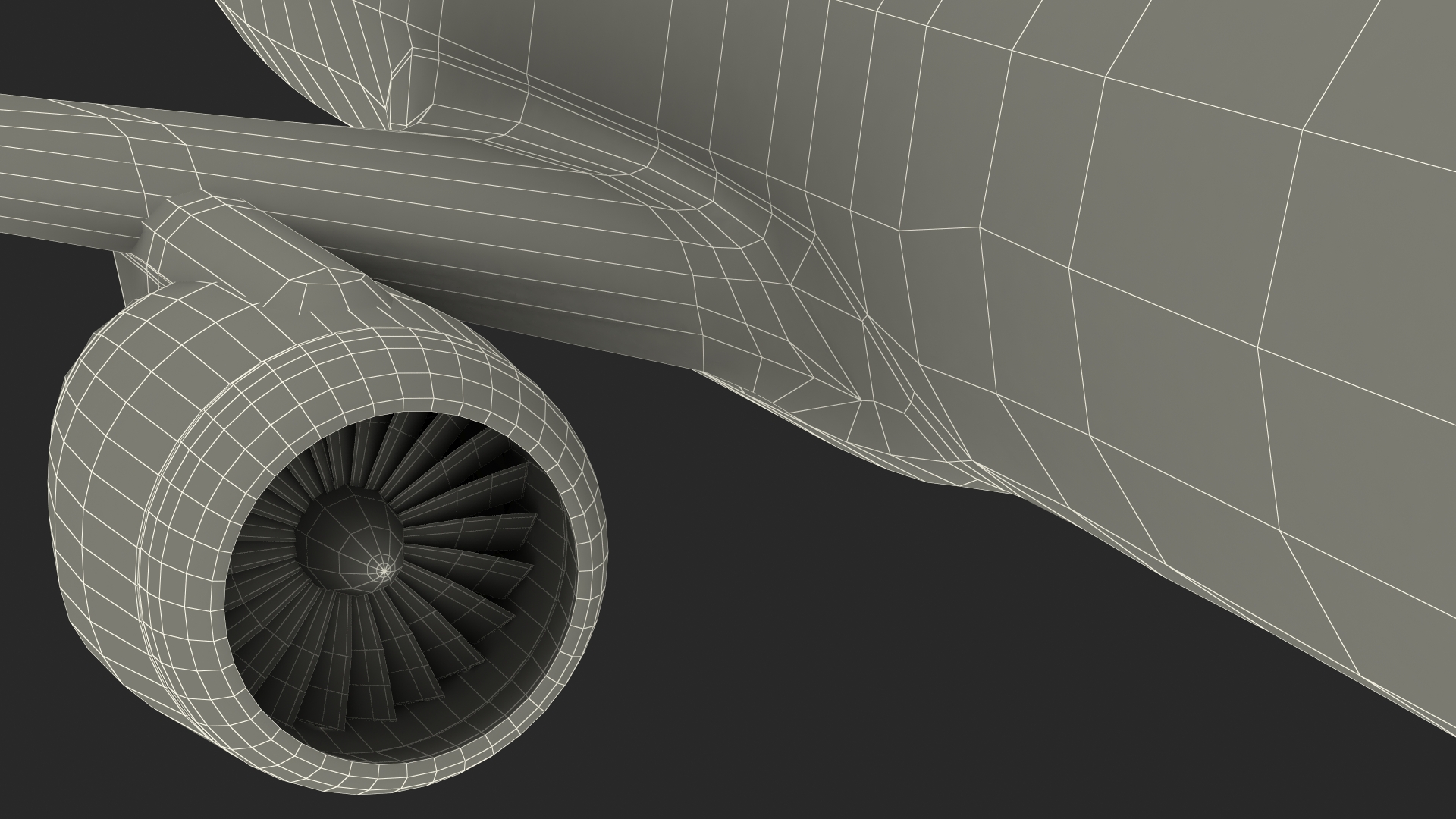 Turbofan Aircraft Scale Model 3D model