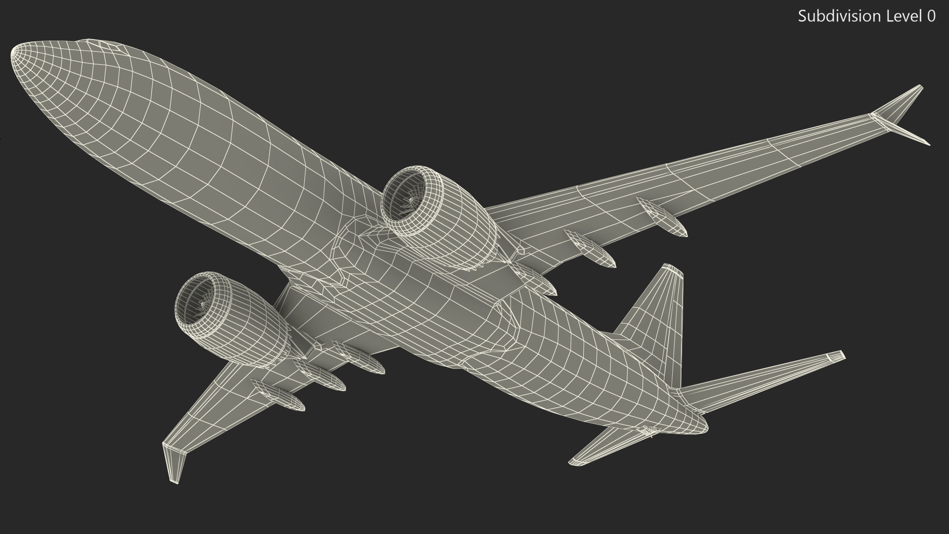 Turbofan Aircraft Scale Model 3D model