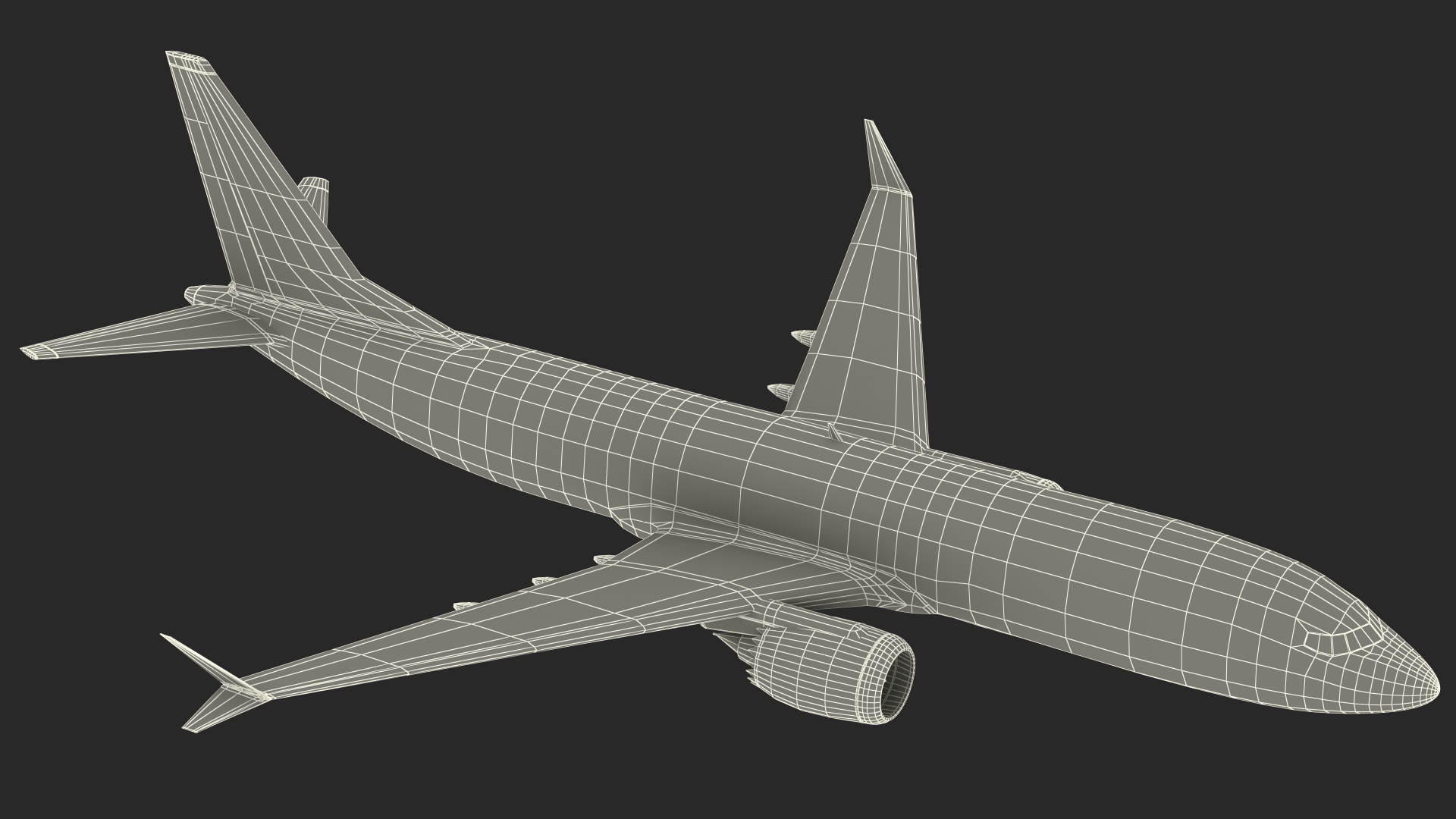 Turbofan Aircraft Scale Model 3D model