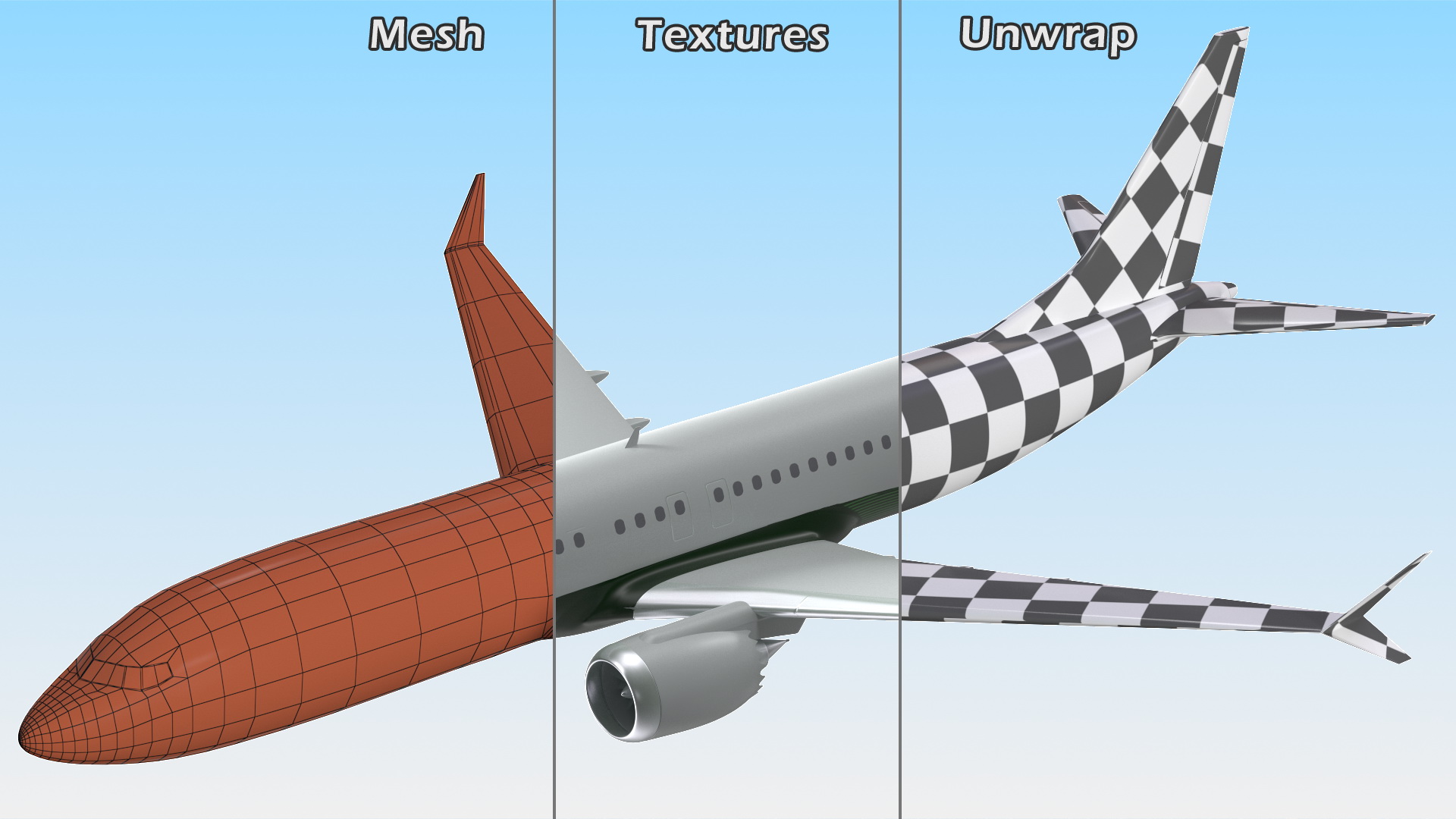 Turbofan Aircraft Scale Model 3D model