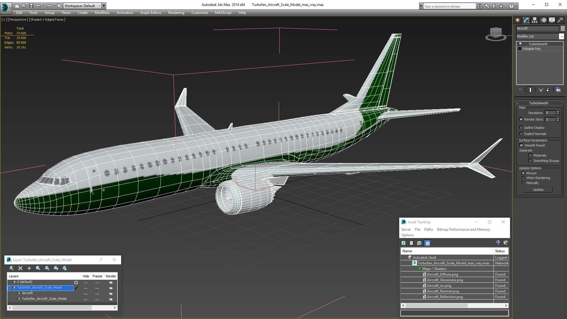 Turbofan Aircraft Scale Model 3D model