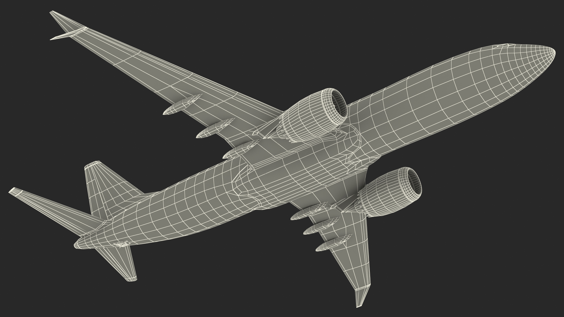 Turbofan Aircraft Scale Model 3D model