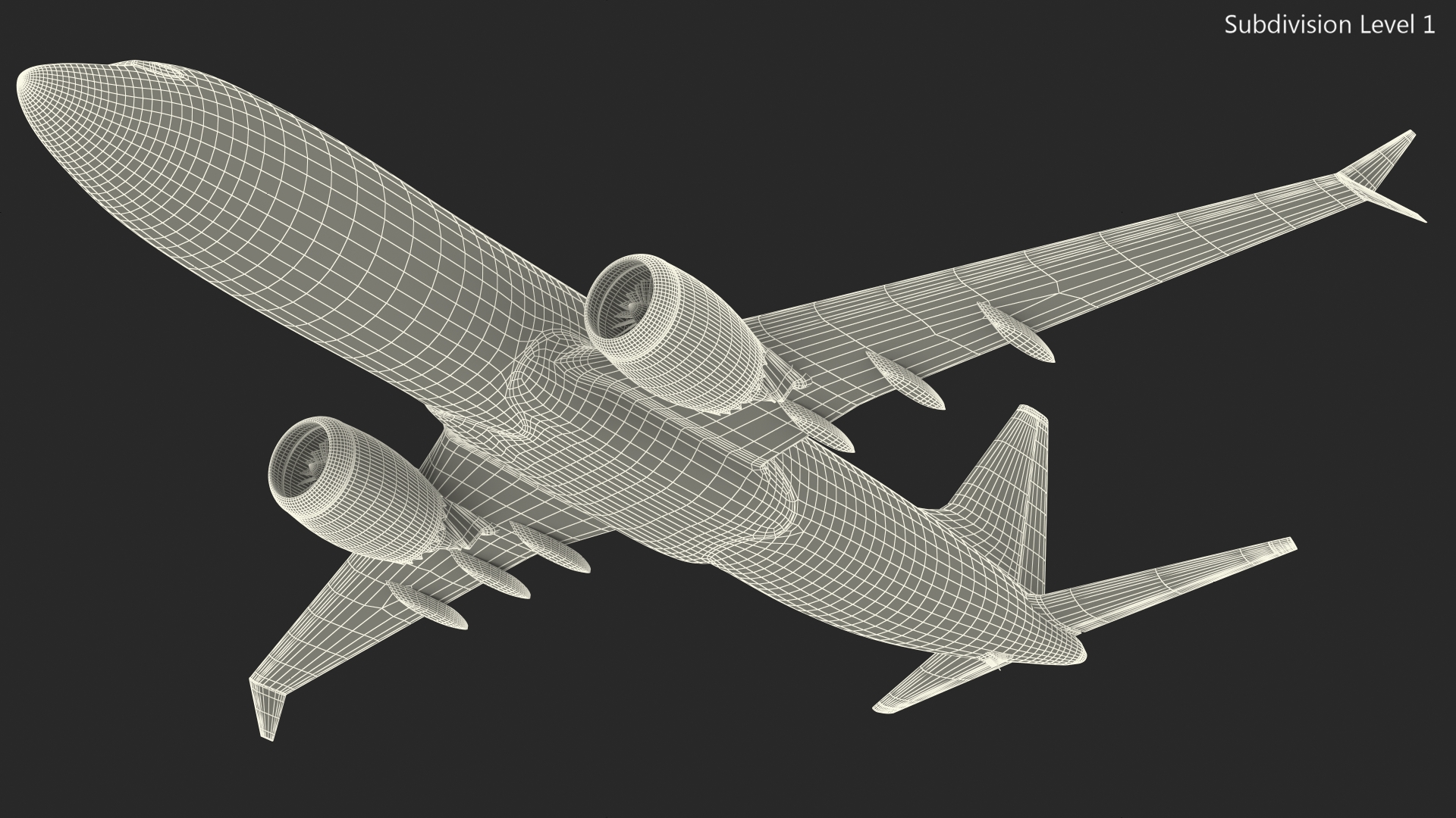 Turbofan Aircraft Scale Model 3D model