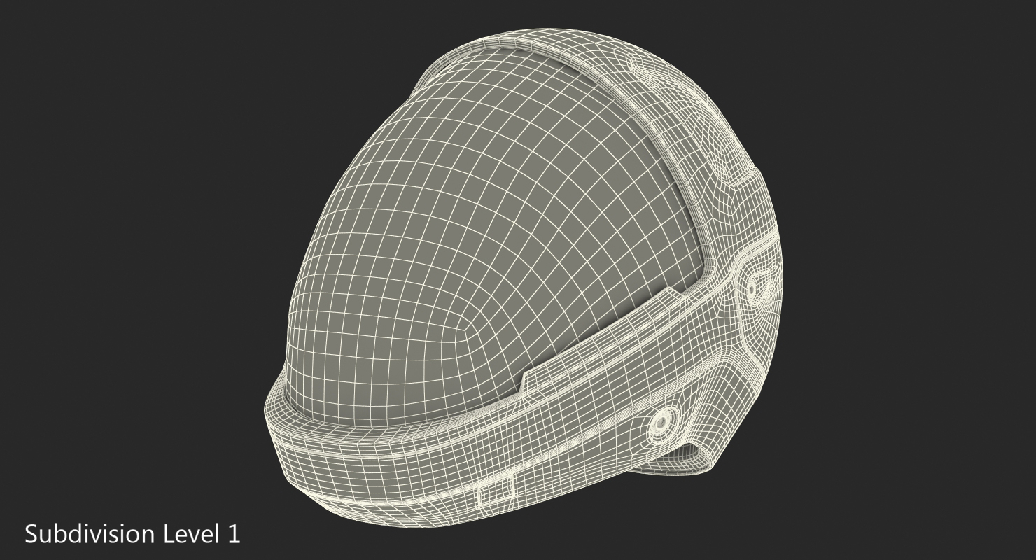 3D Futuristic Space Helmet model