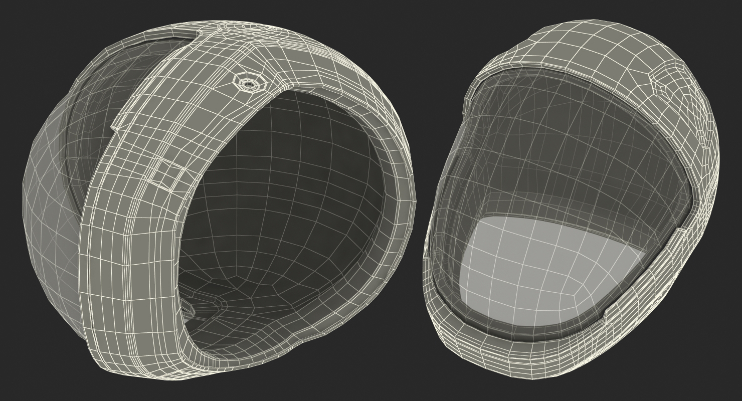 3D Futuristic Space Helmet model