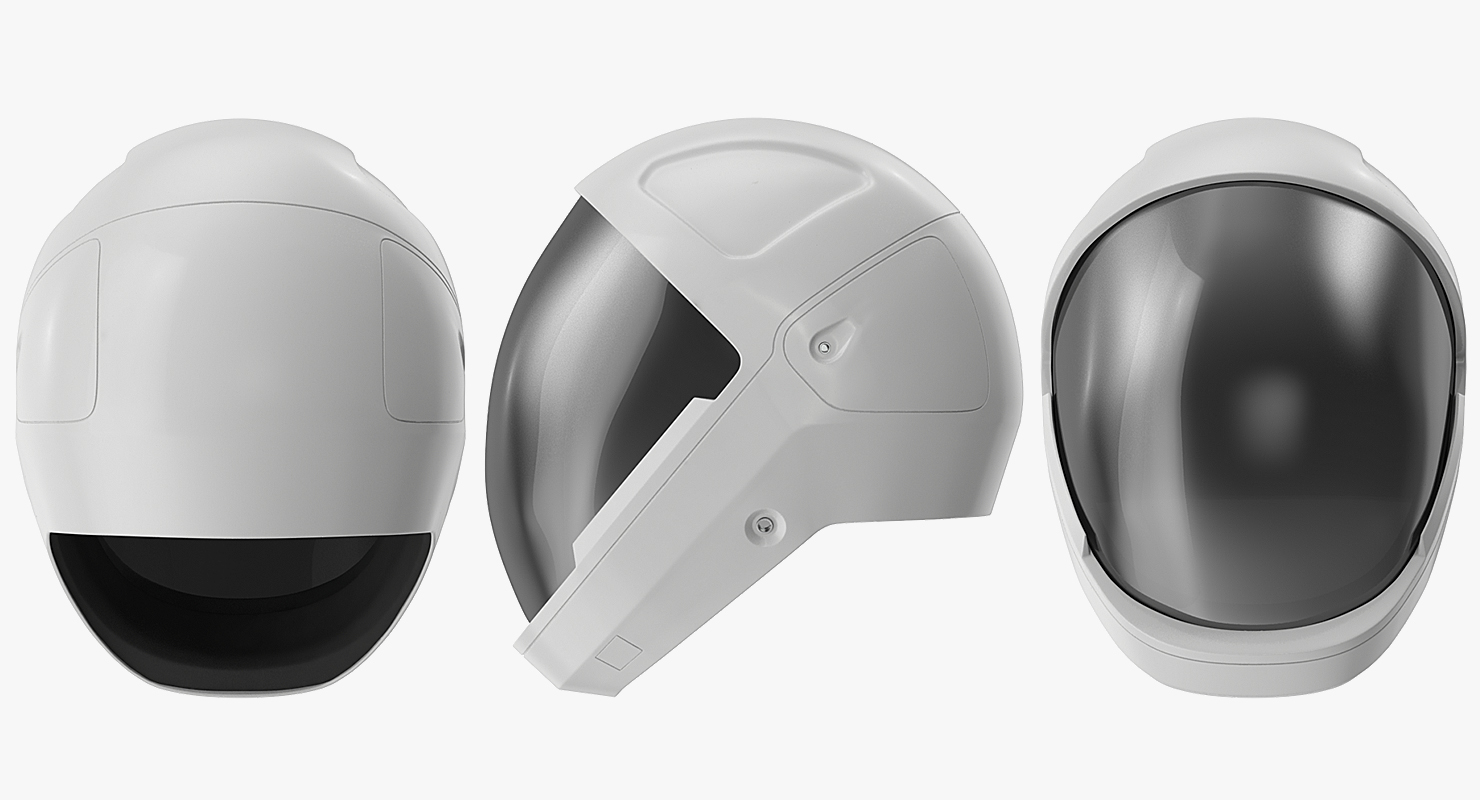 3D Futuristic Space Helmet model