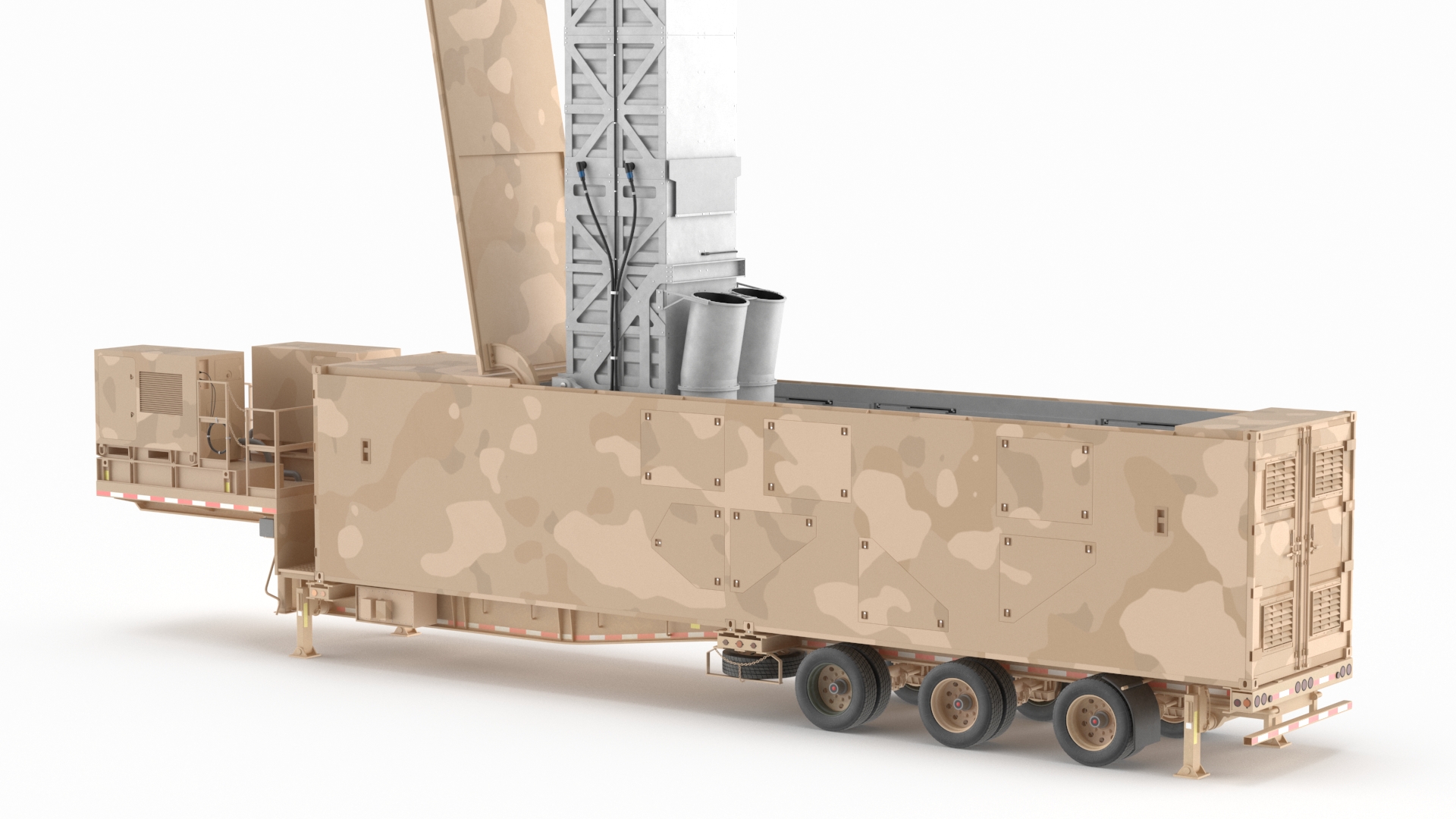 3D model Missile Launcher Sand Camo on Alert