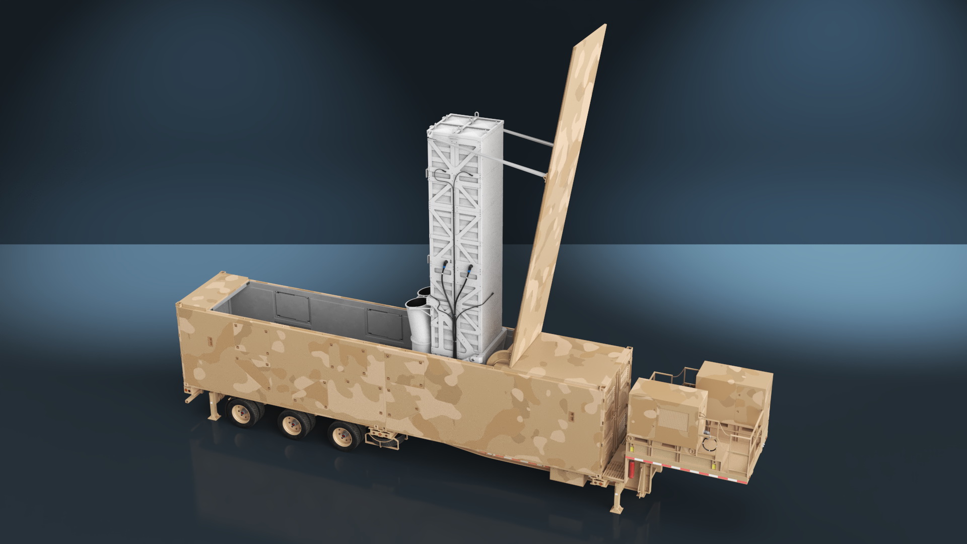 3D model Missile Launcher Sand Camo on Alert