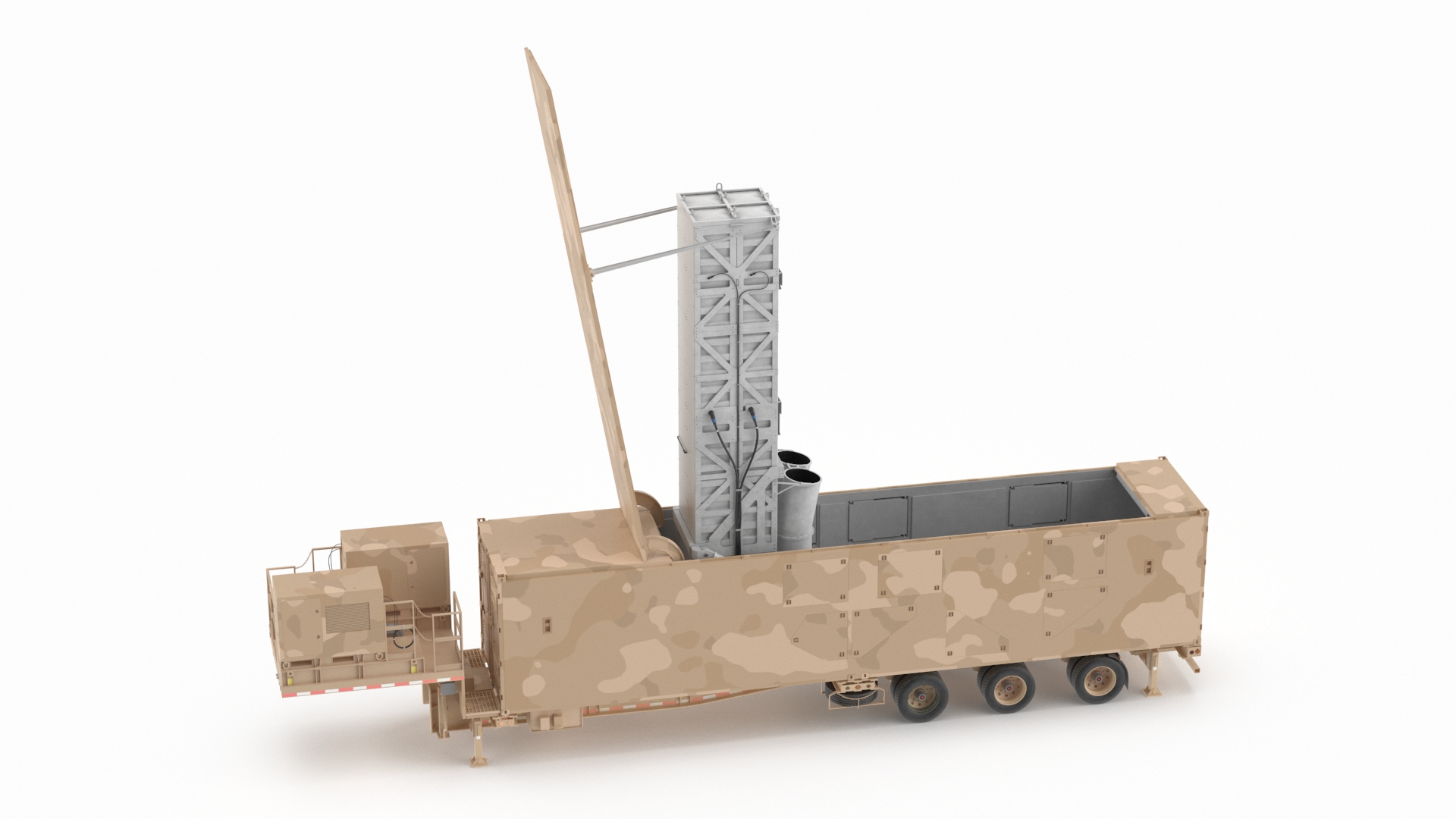 3D model Missile Launcher Sand Camo on Alert