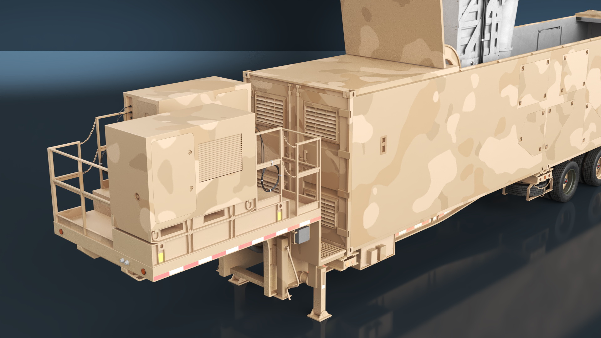 3D model Missile Launcher Sand Camo on Alert