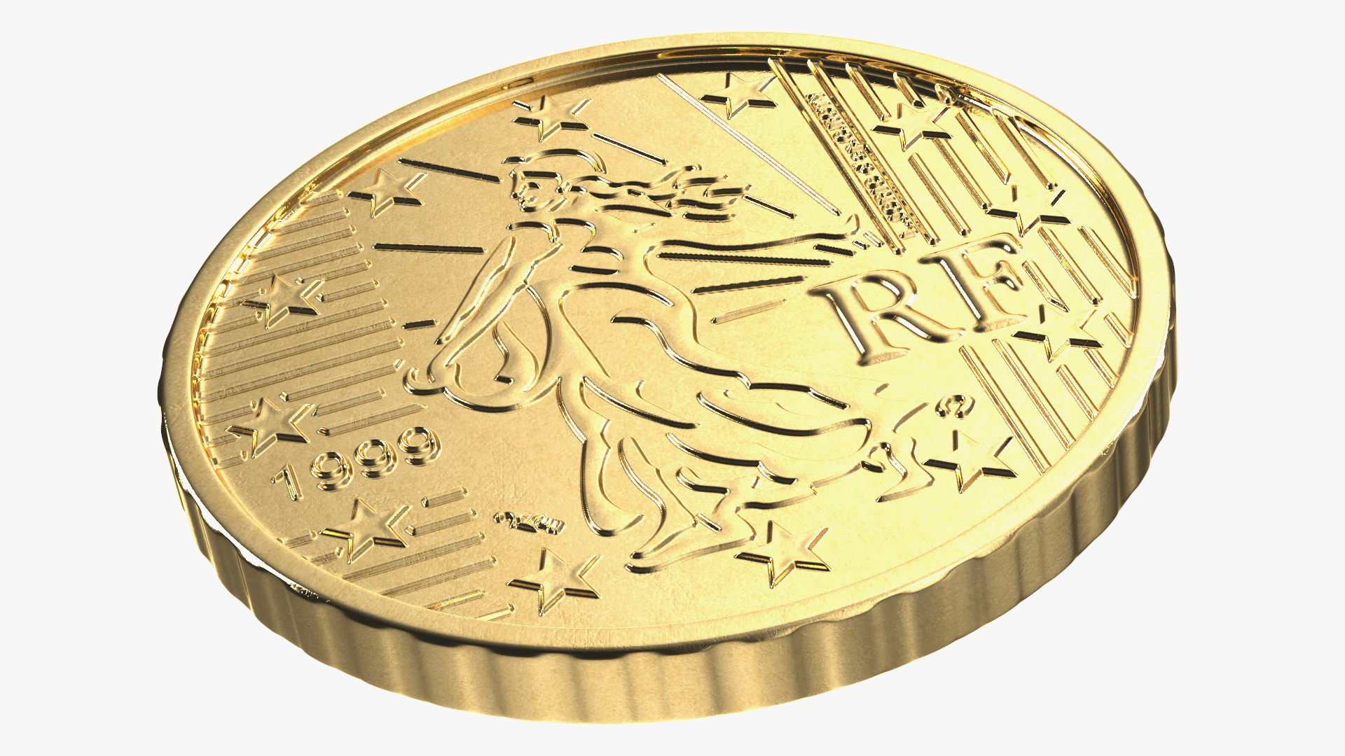 50 Euro Cent France 3D model