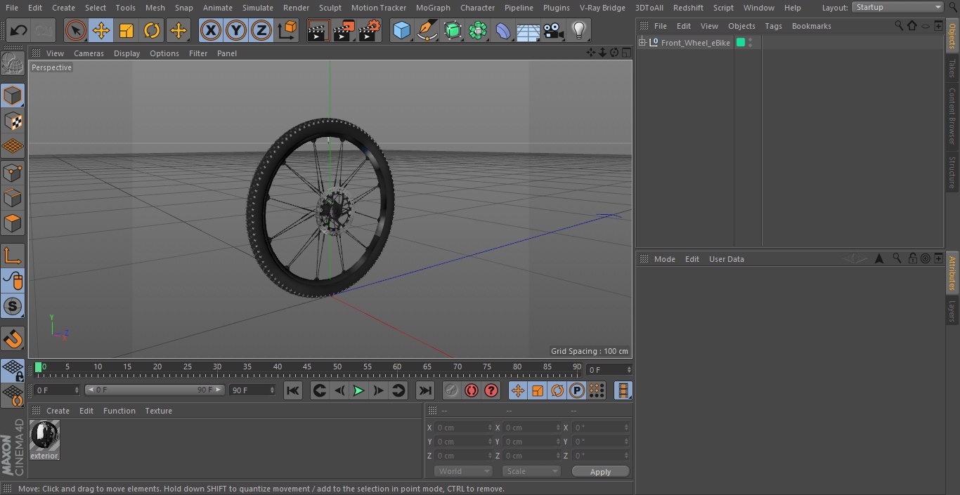 Front Wheel eBike 3D