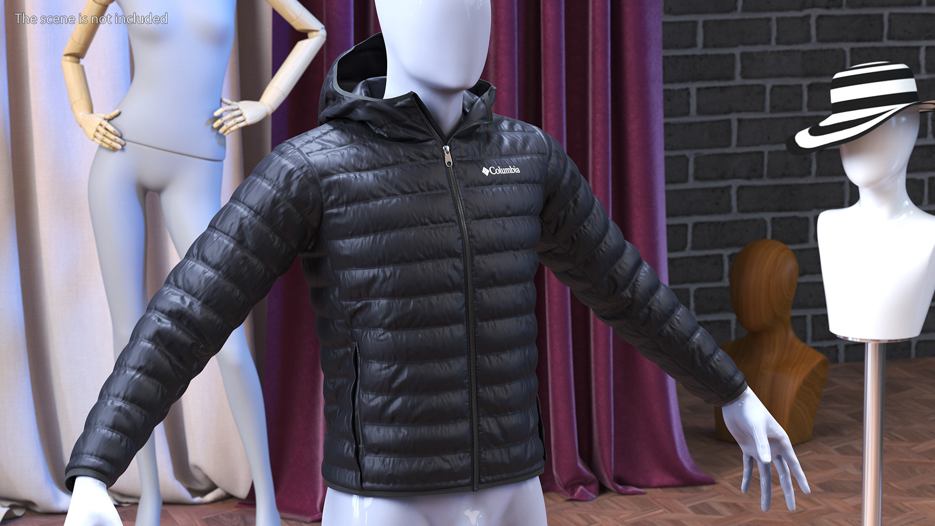 3D Black Columbia Jacket