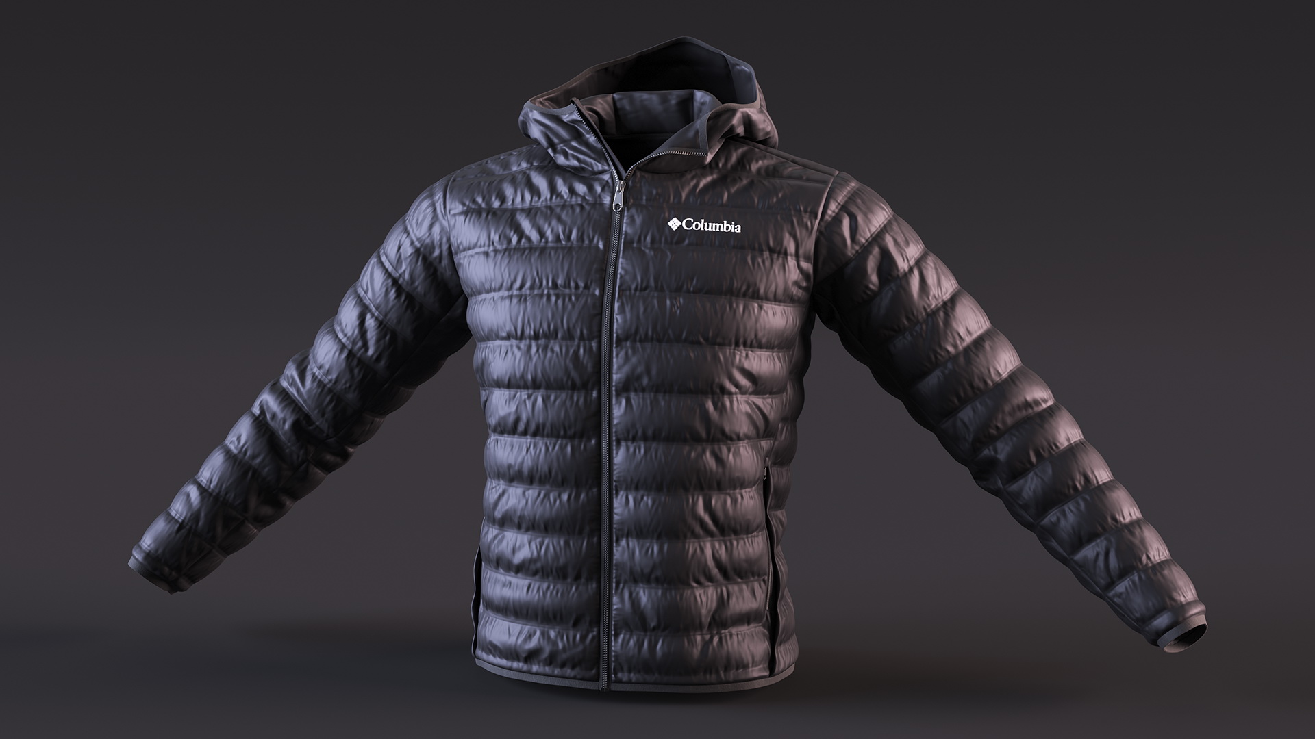 3D Black Columbia Jacket