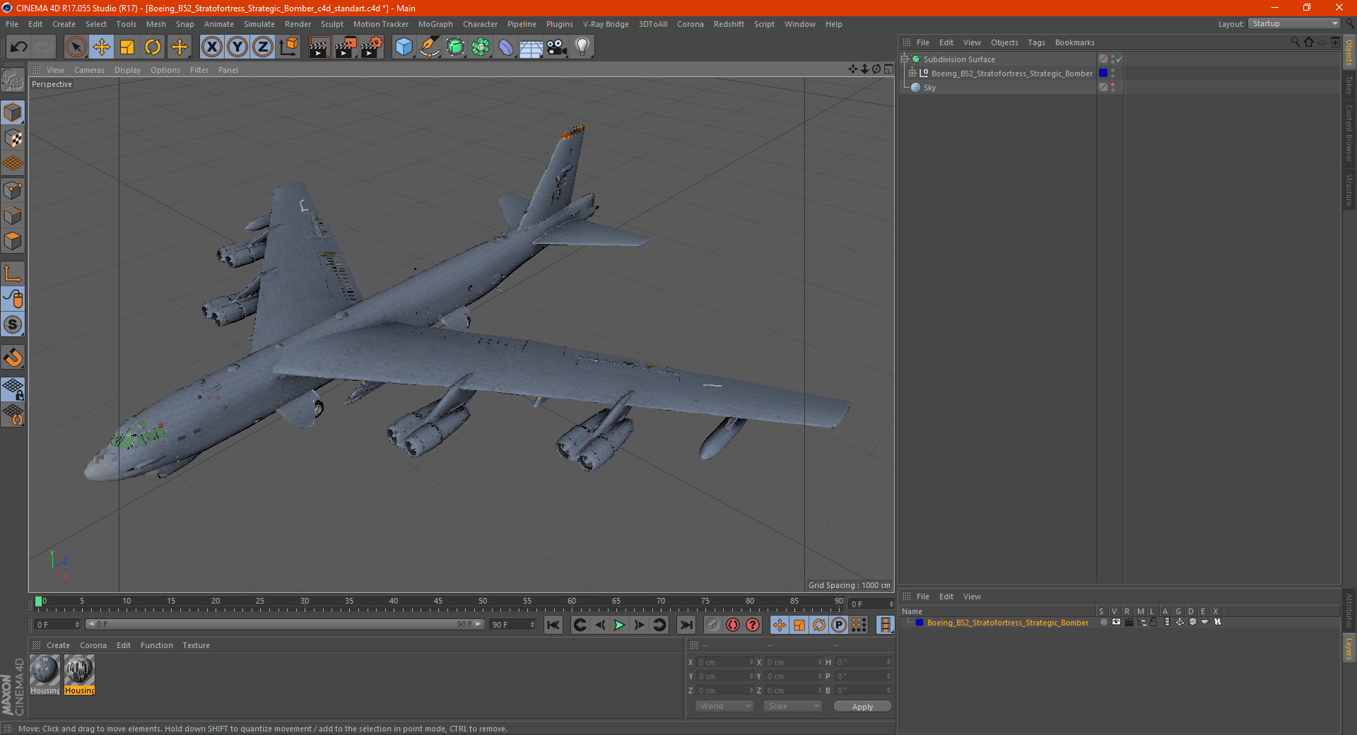 Boeing B52 Stratofortress Strategic Bomber 3D