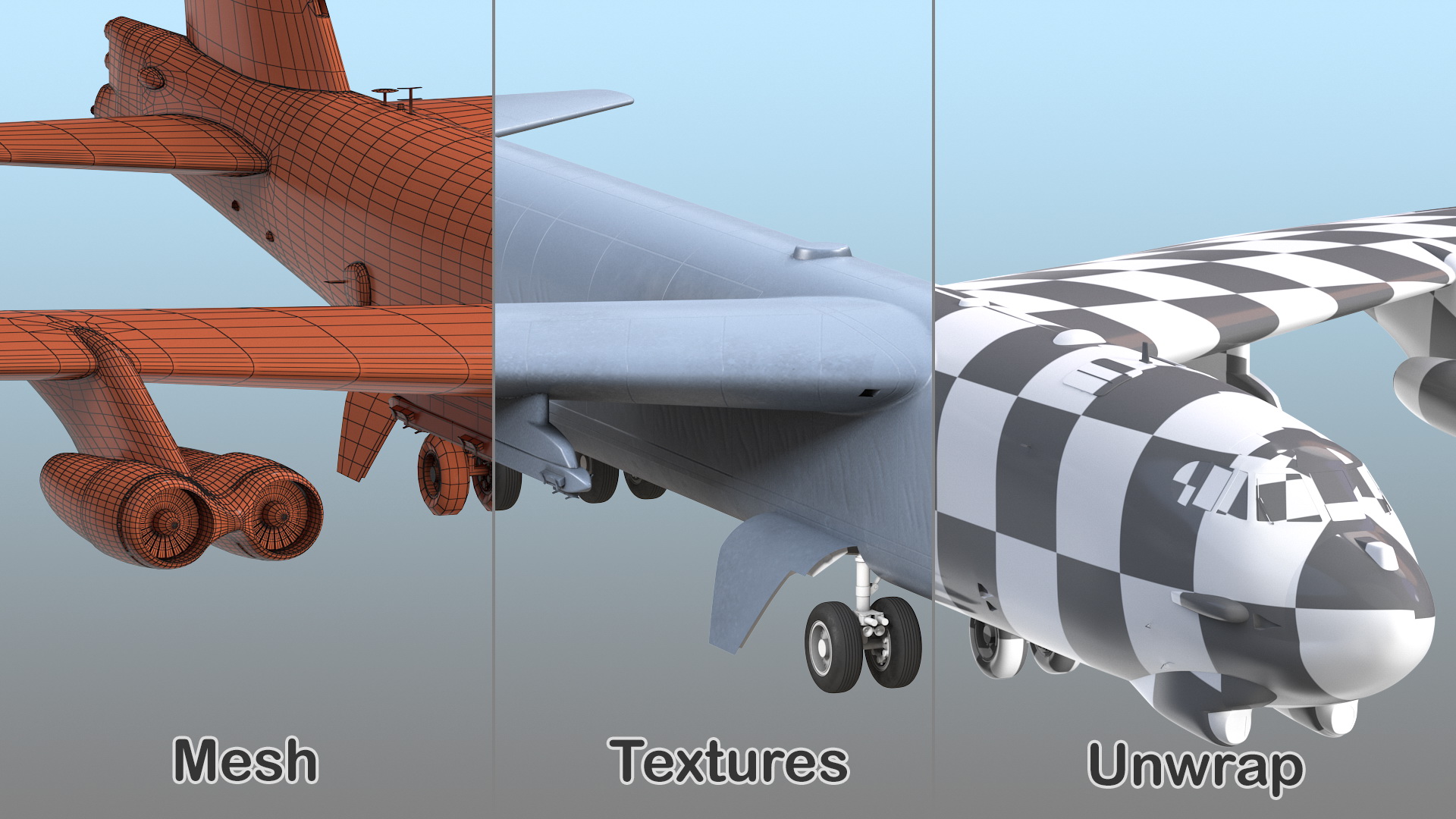 Boeing B52 Stratofortress Strategic Bomber 3D