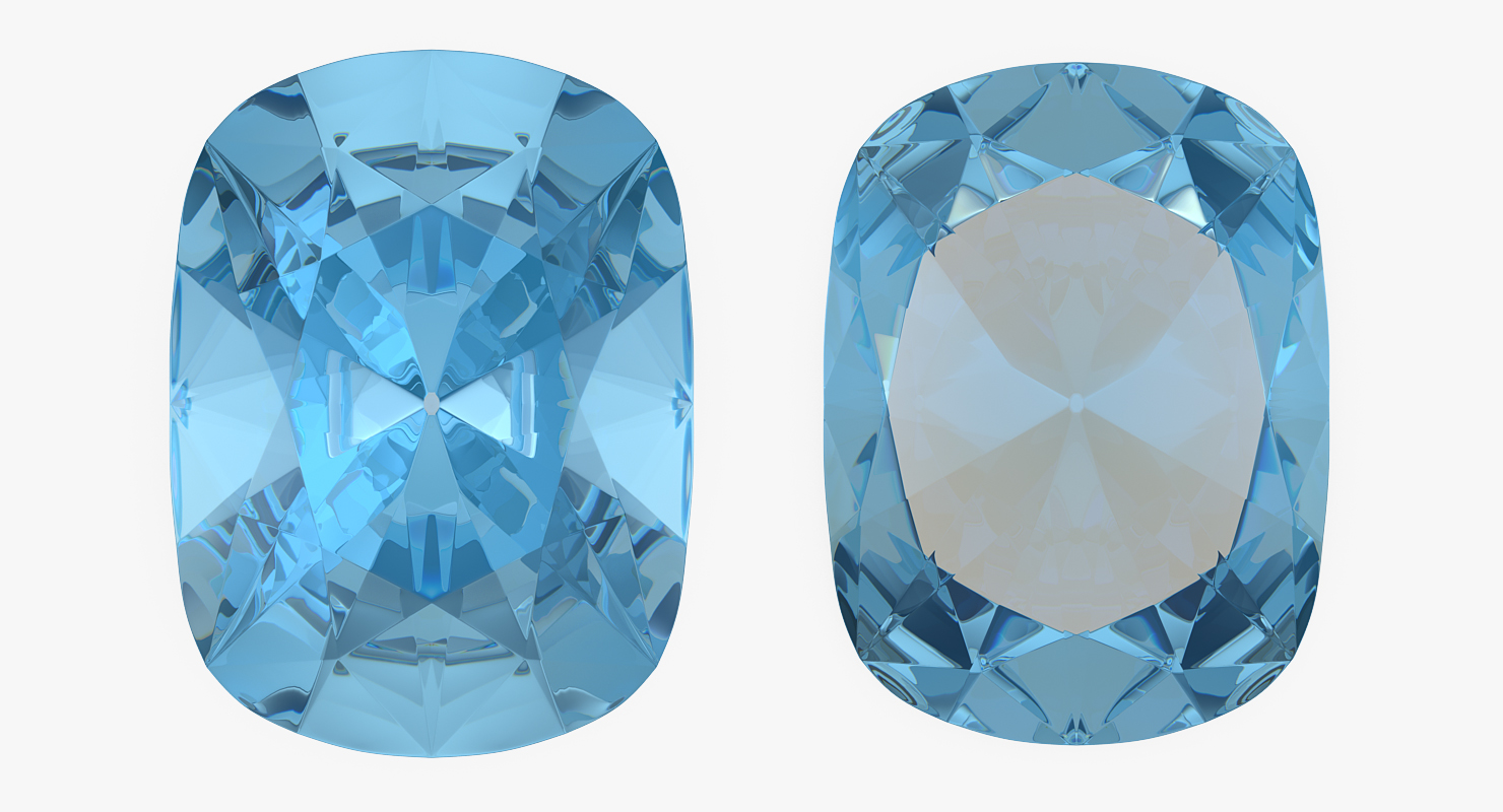 Cushion Cut Diamonds Set 3D model