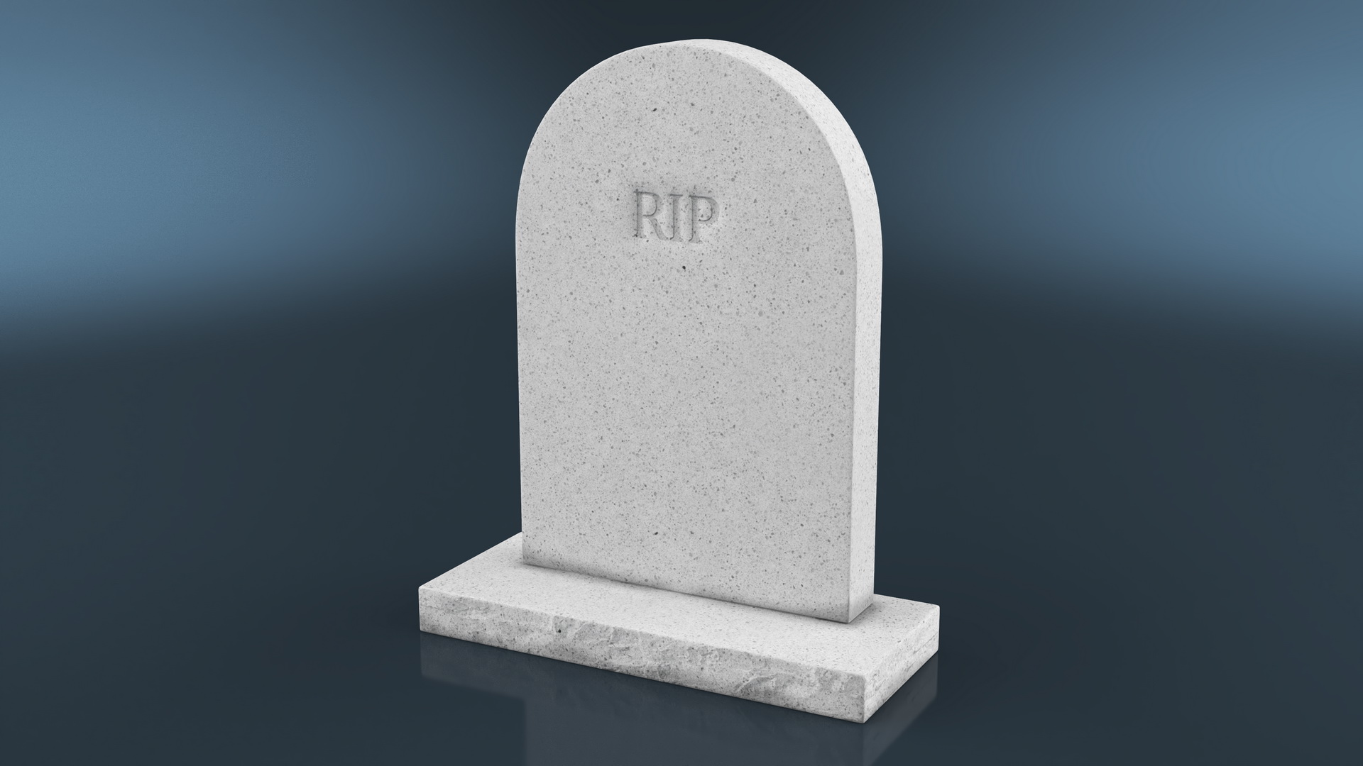 3D Granite Gravestone Headstone model