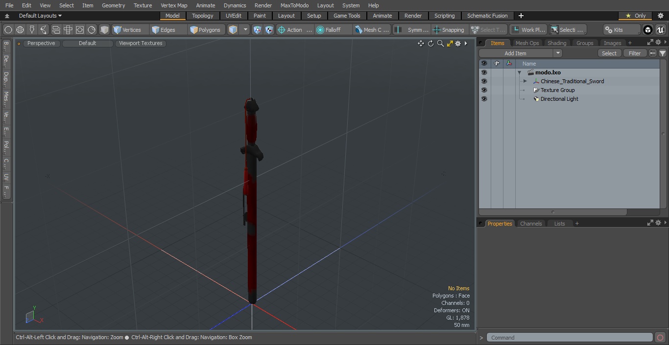 3D model Chinese Traditional Sword