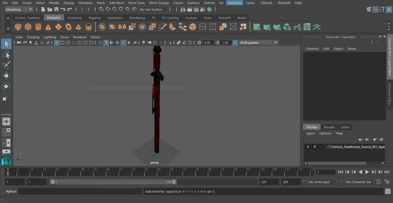 3D model Chinese Traditional Sword