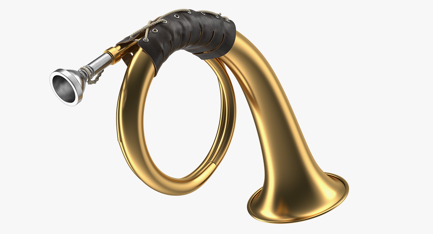 Golden Hunting Horn 3D model