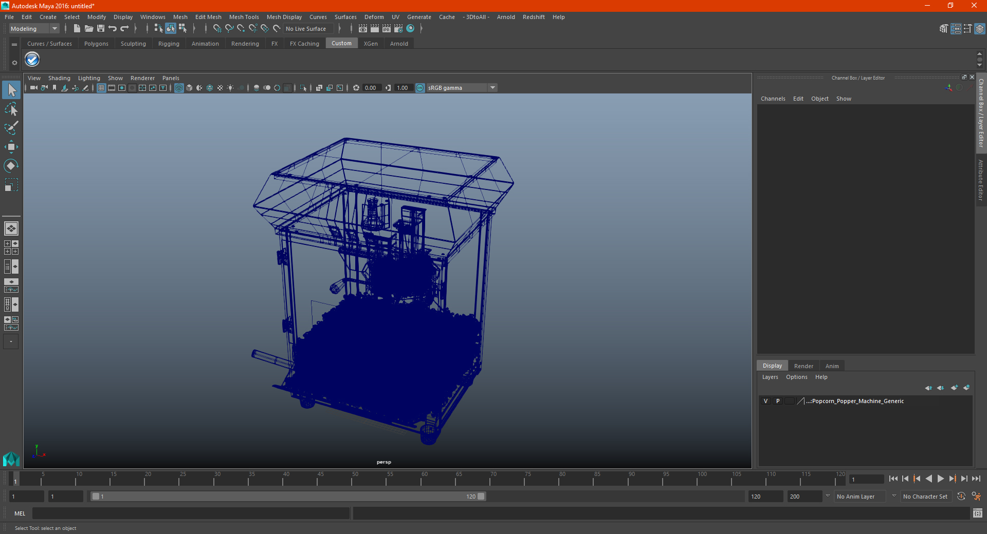 3D model Popcorn Popper Machine Generic