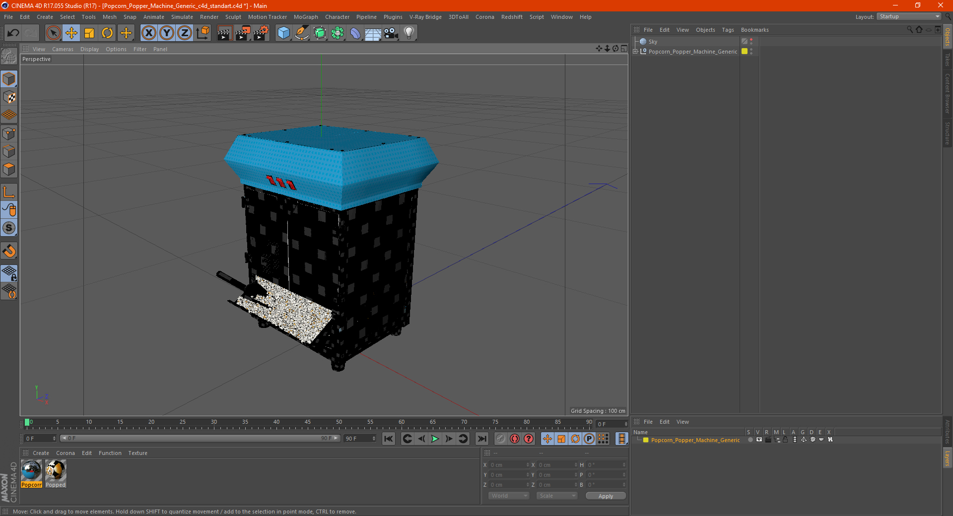 3D model Popcorn Popper Machine Generic