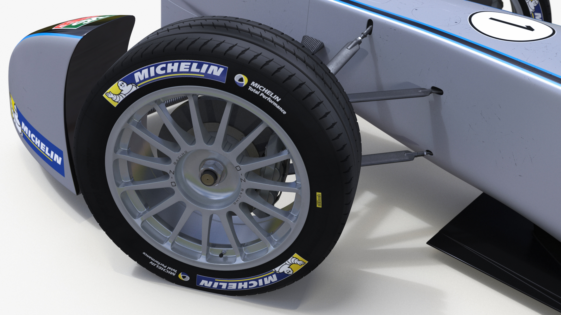 Formula E Gen2 Race Car Rigged for Cinema 4D 3D model