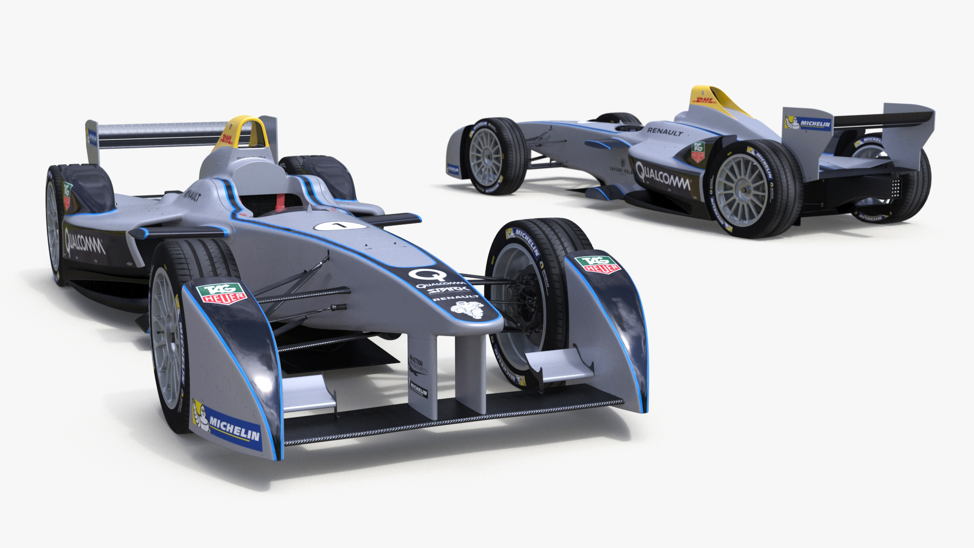 3D model Formula E Gen2 Race Car Rigged