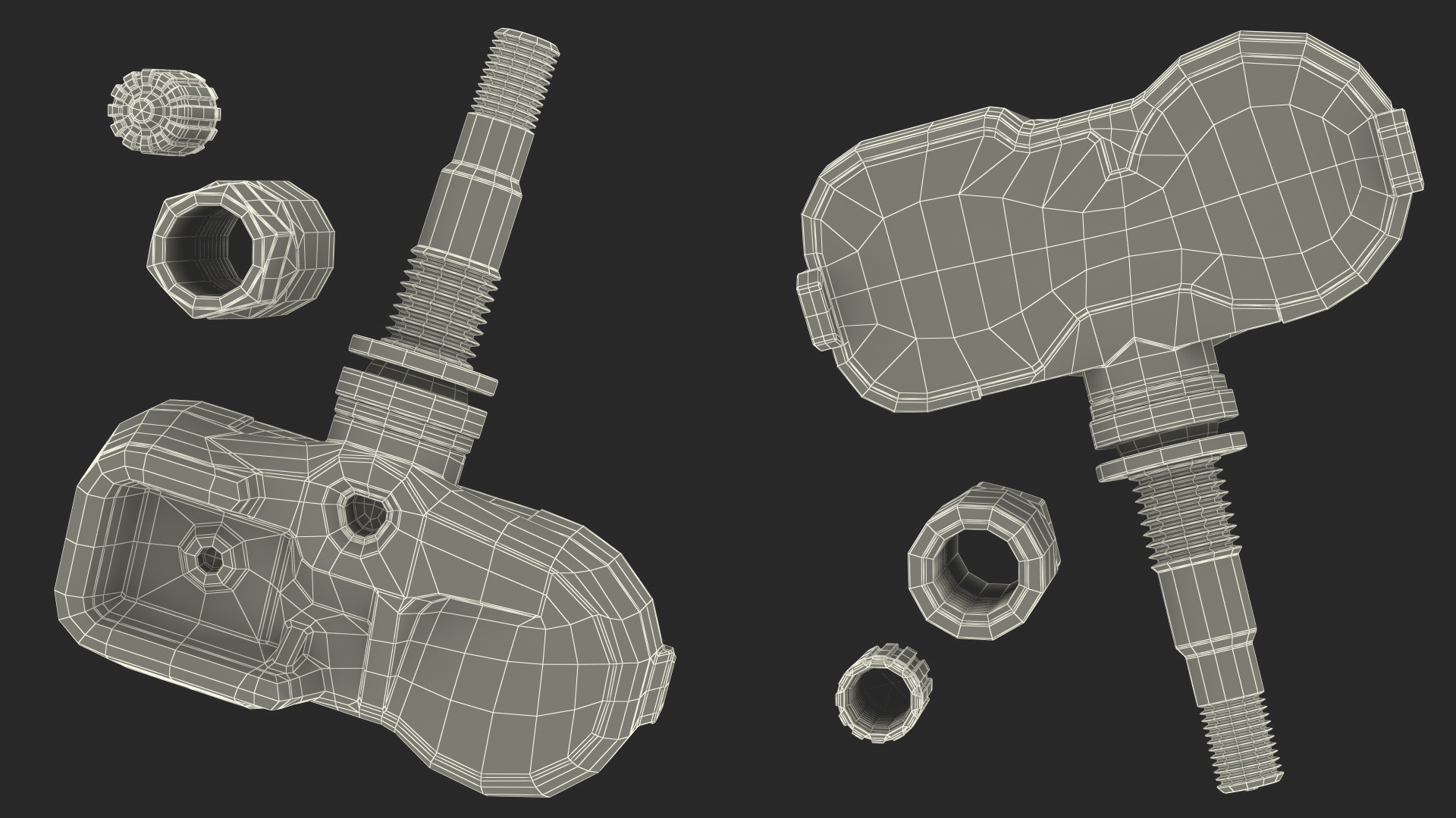 VESEN TPMS Sensor PMV-C010 Disassembled 3D model