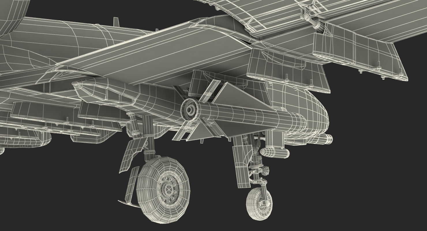 Attack Aircraft A 10 Thunderbolt II Rigged 3D