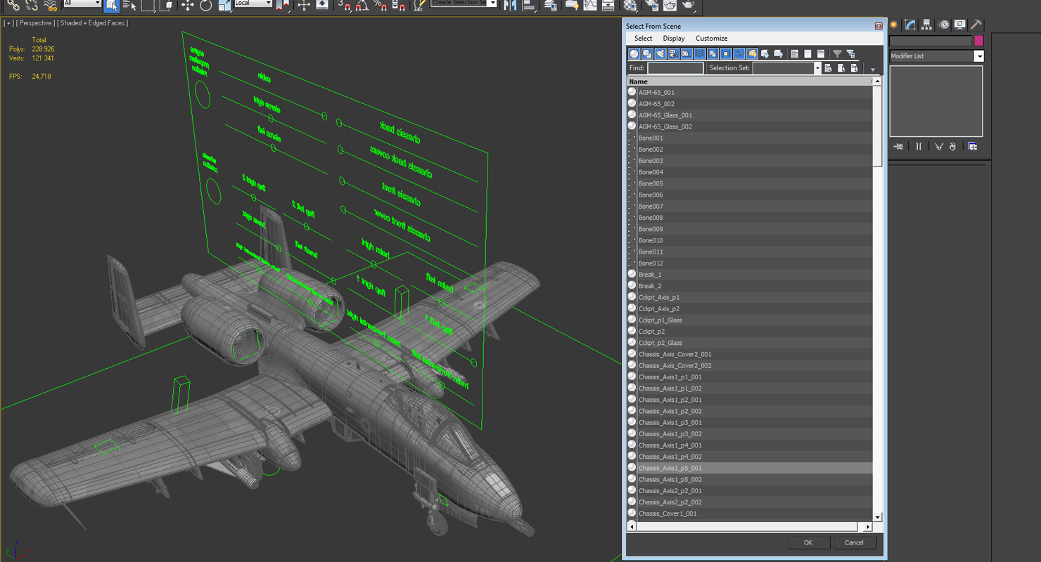 Attack Aircraft A 10 Thunderbolt II Rigged 3D