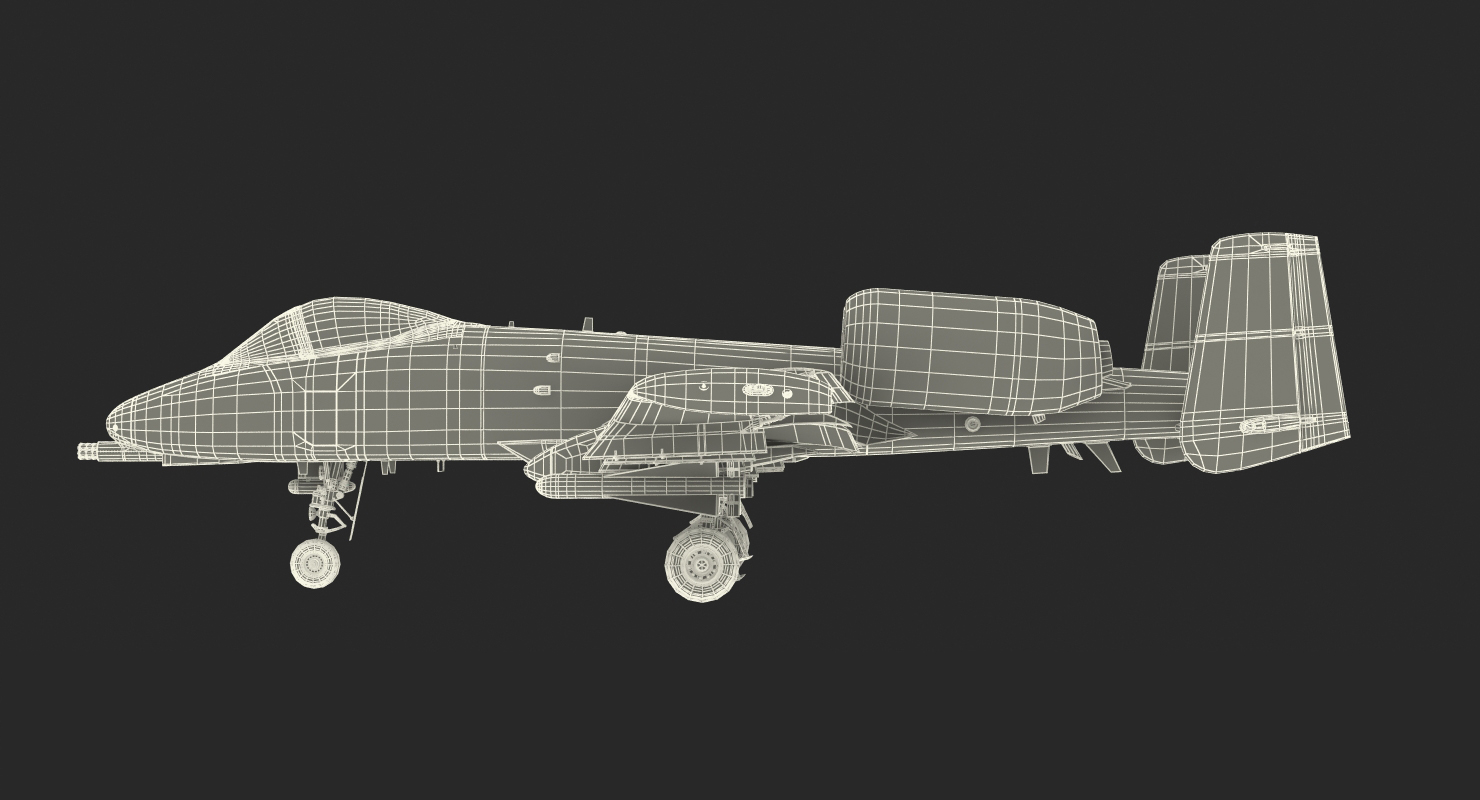 Attack Aircraft A 10 Thunderbolt II Rigged 3D