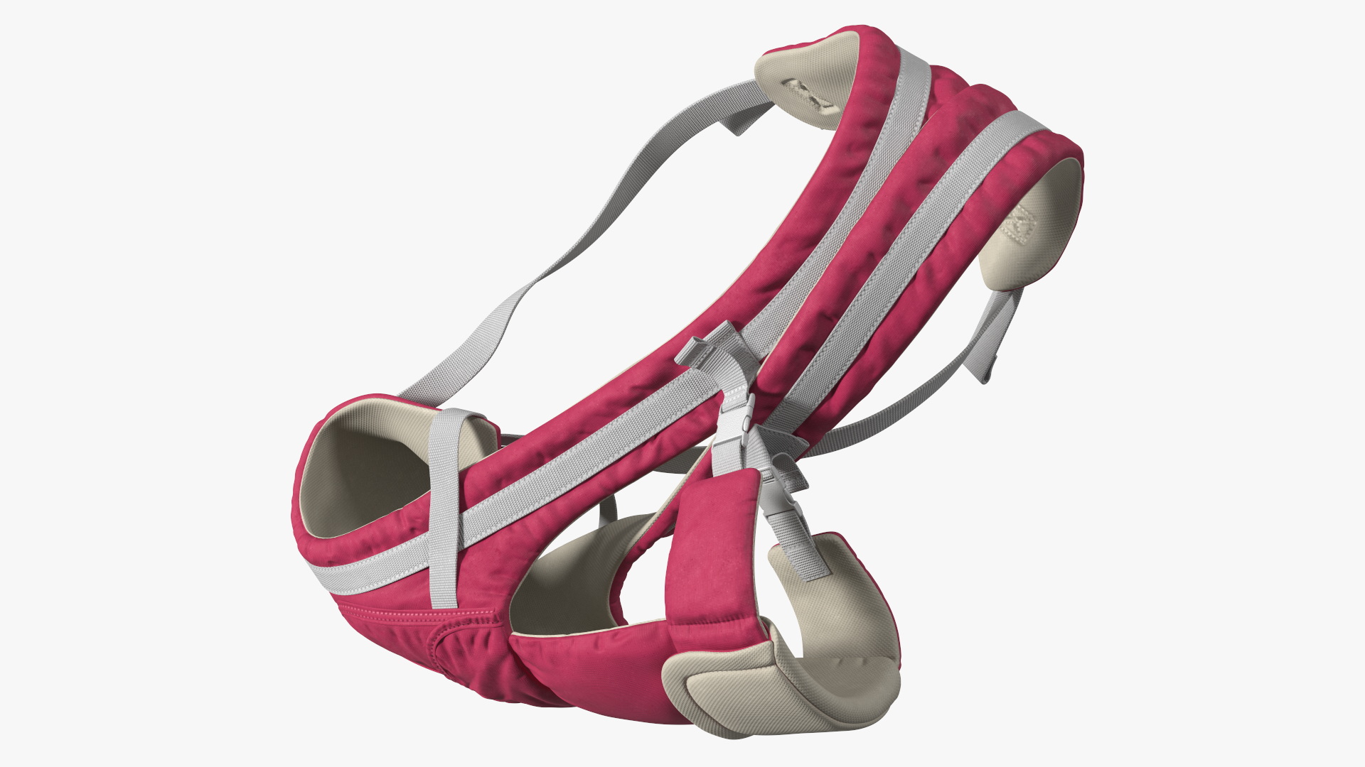 3D Soft Structured Baby Carrier Pink Lying Position model