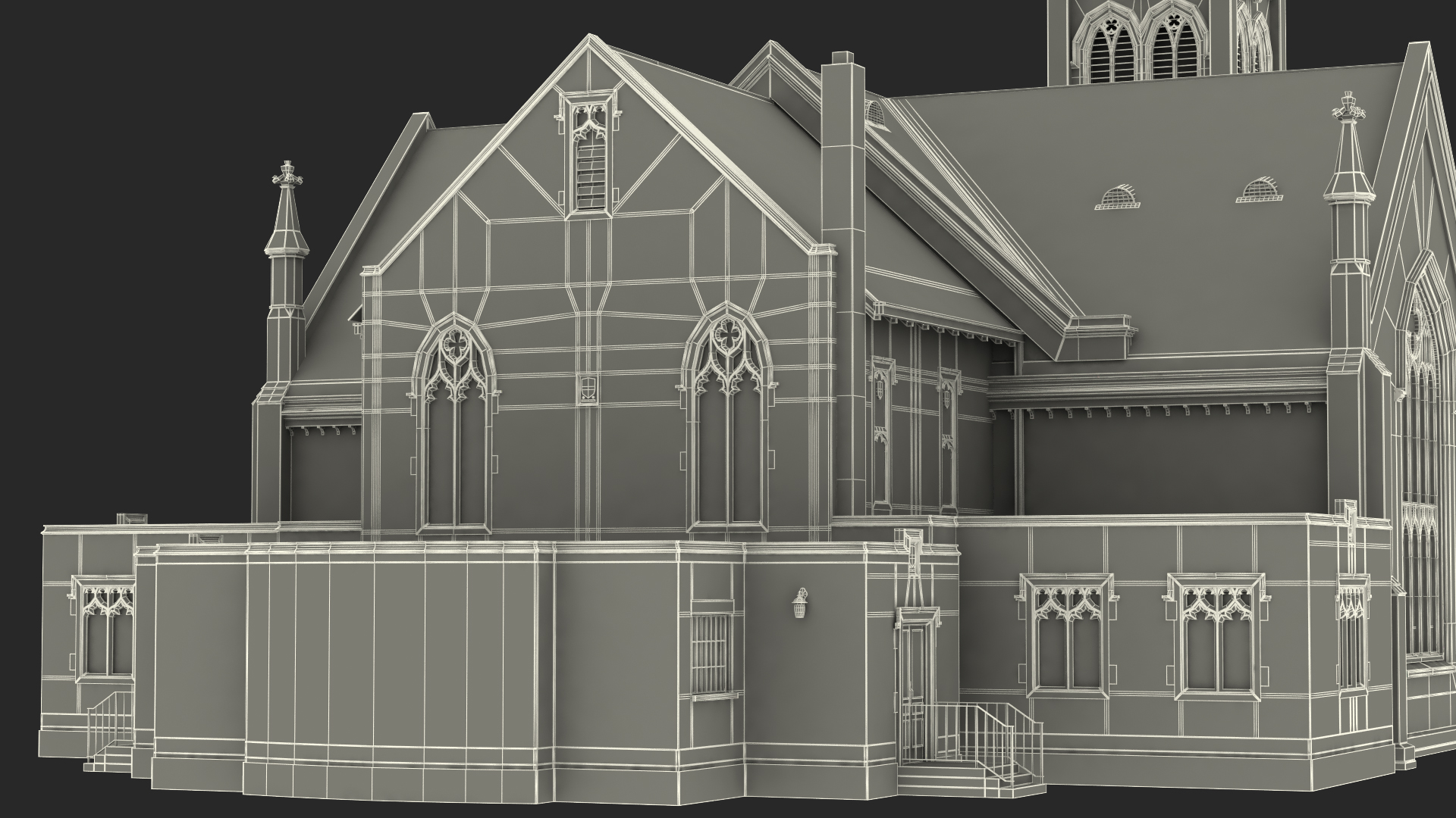 3D Ancient Catholic Church model