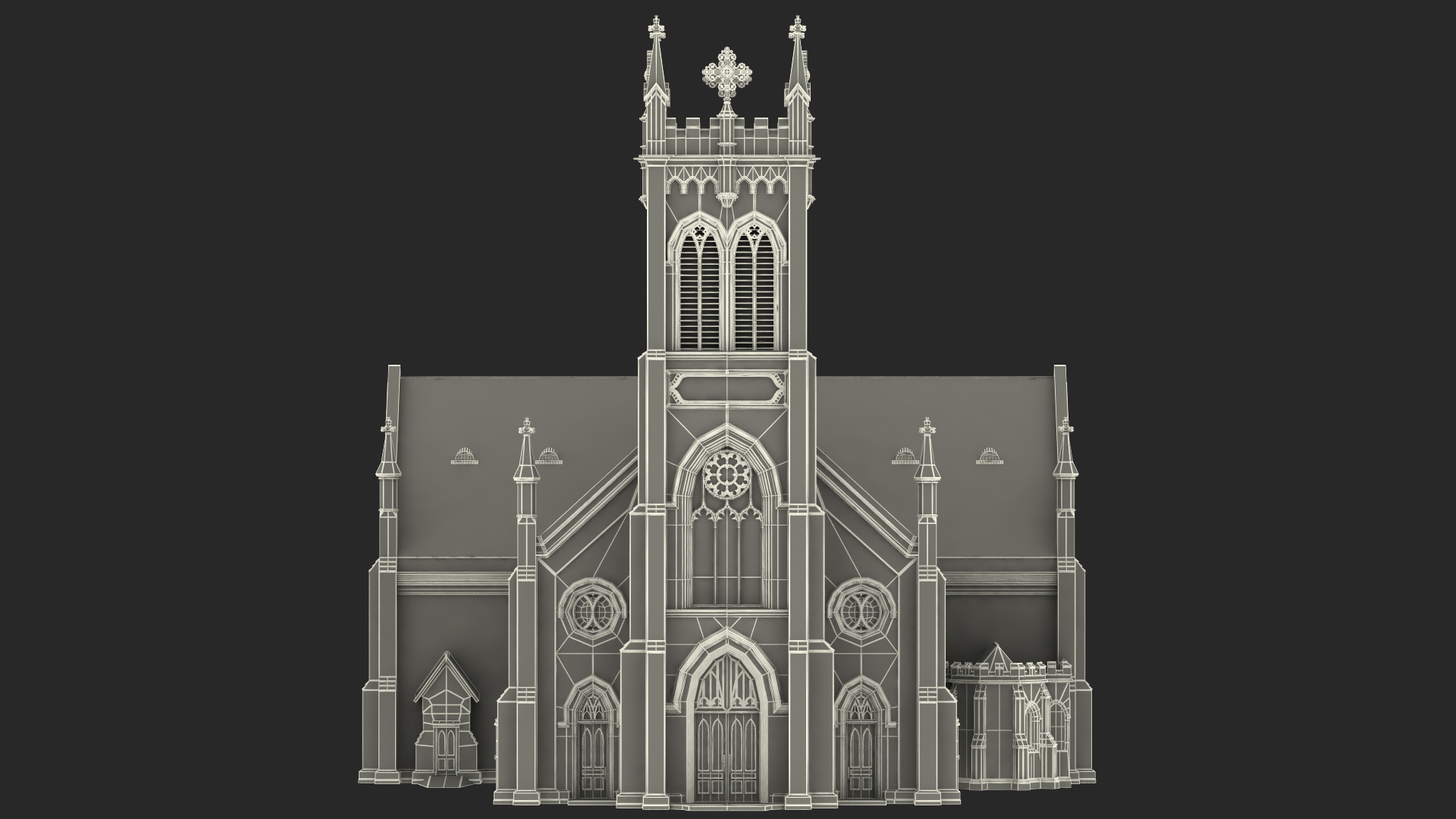 3D Ancient Catholic Church model