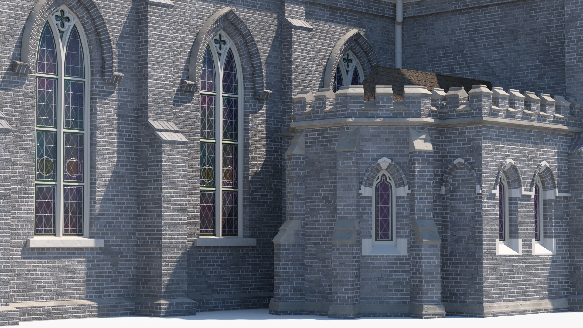 3D Ancient Catholic Church model