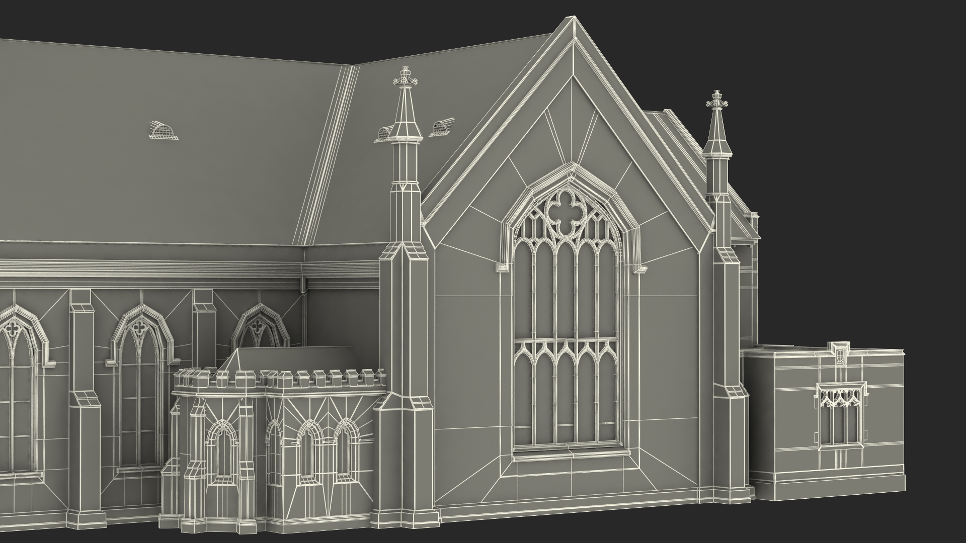 3D Ancient Catholic Church model