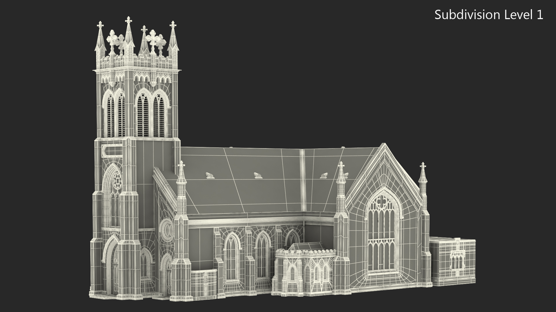 3D Ancient Catholic Church model