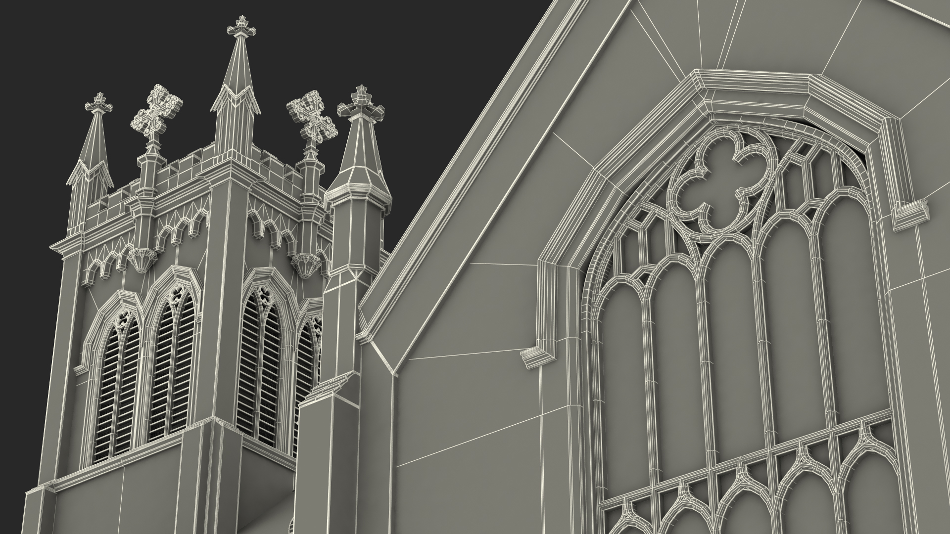 3D Ancient Catholic Church model