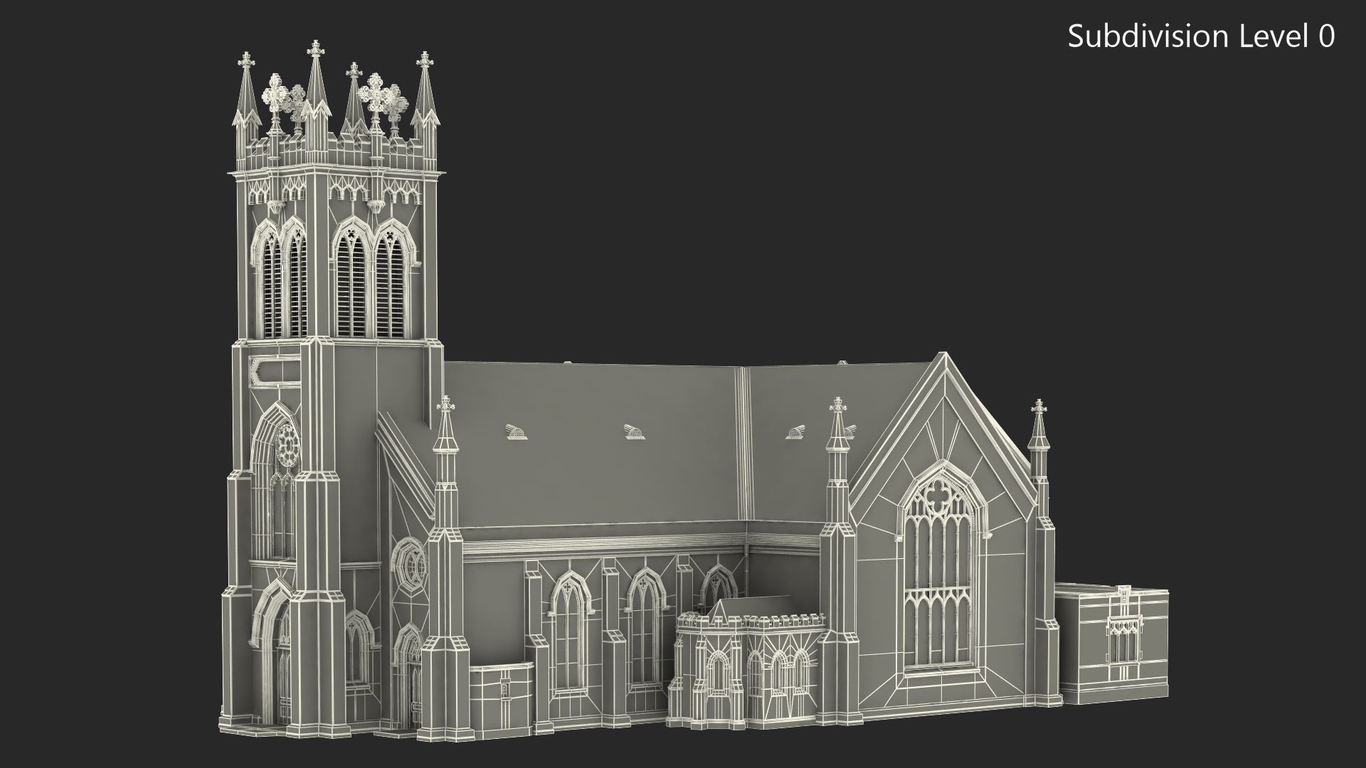 3D Ancient Catholic Church model