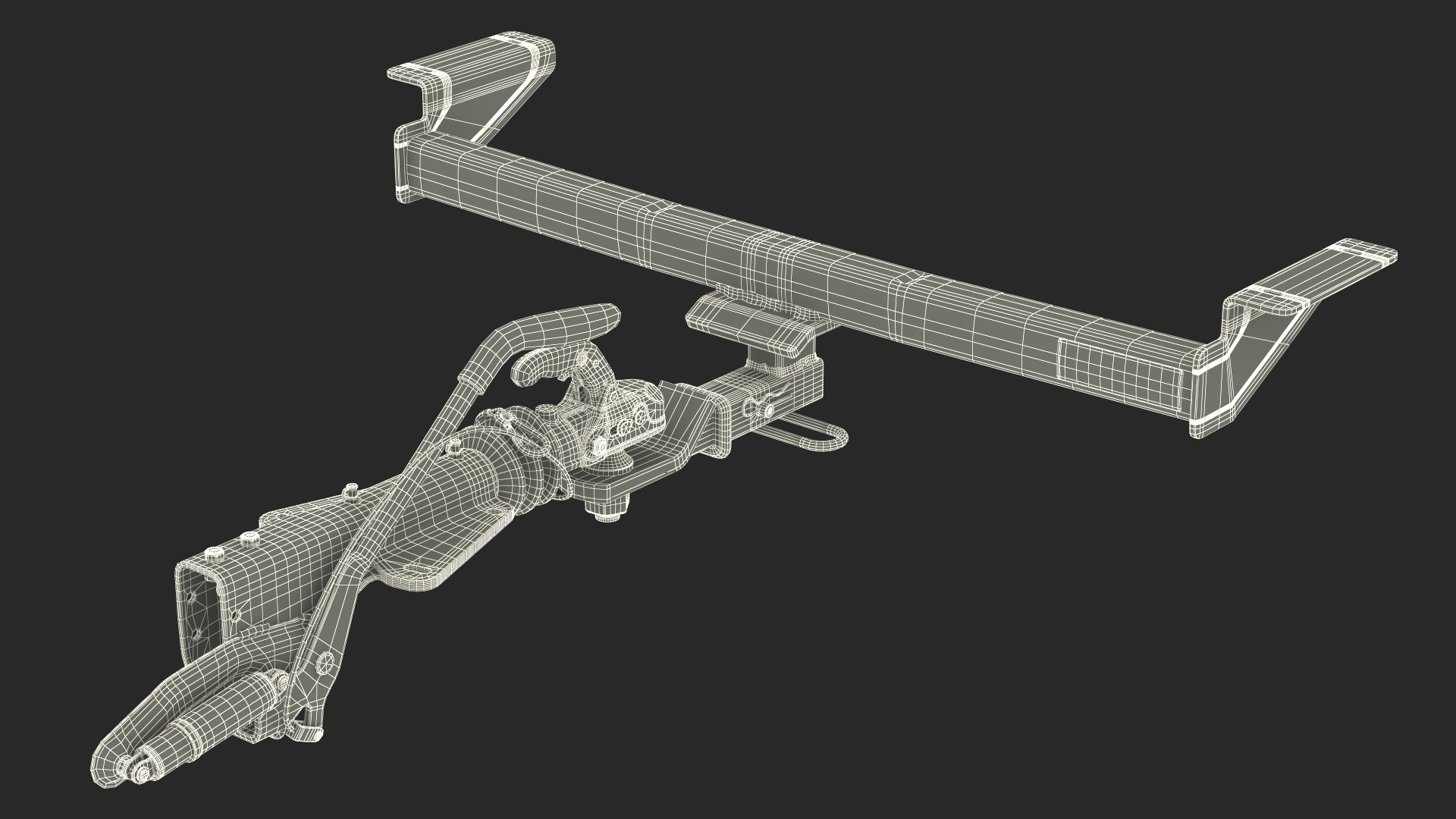 Trailer Hitch Receiver and Trailer Coupling Clamp 3D model